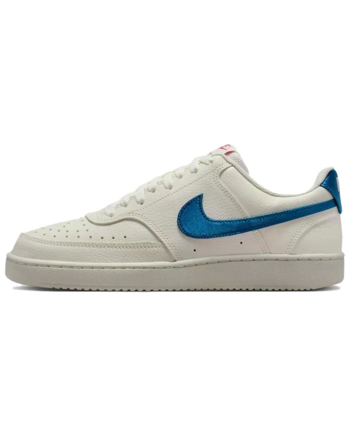 Nike Court Vision LOW женские кроссовки воздухопроницаемые белые с синим и красным картинка