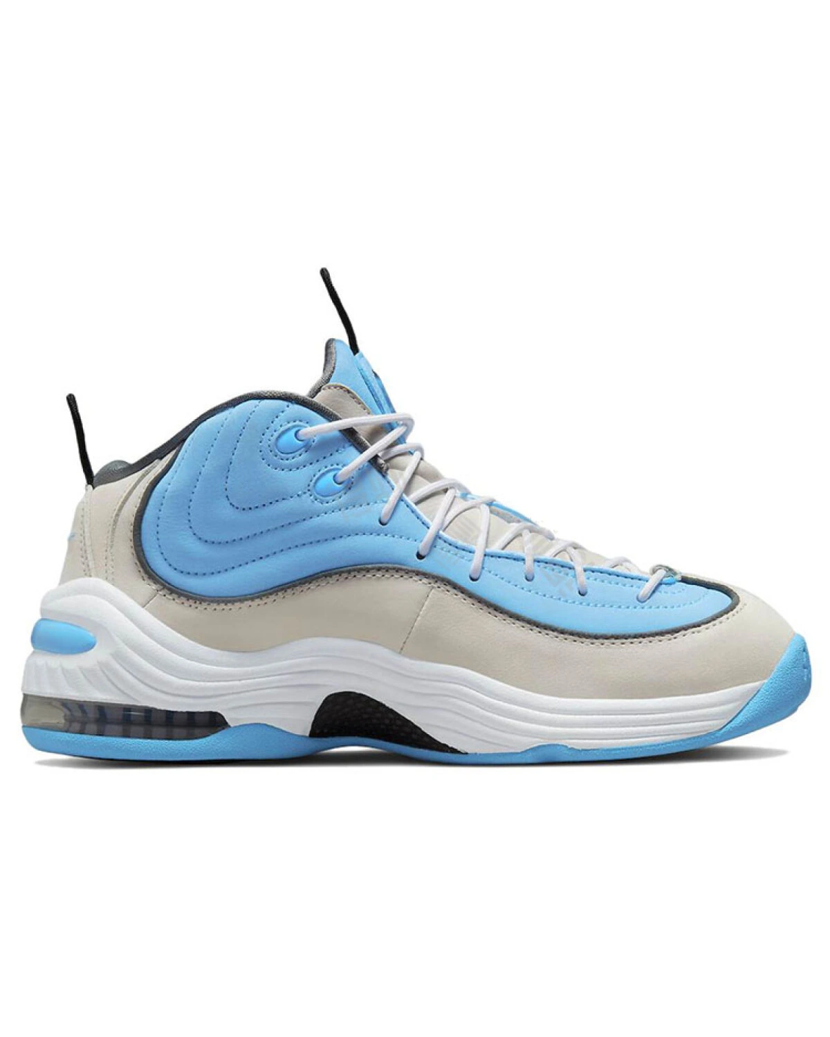 Nike Air Max Penny 2 Social Status баскетбольные кроссовки серо-голубые из замши и кожи картинка