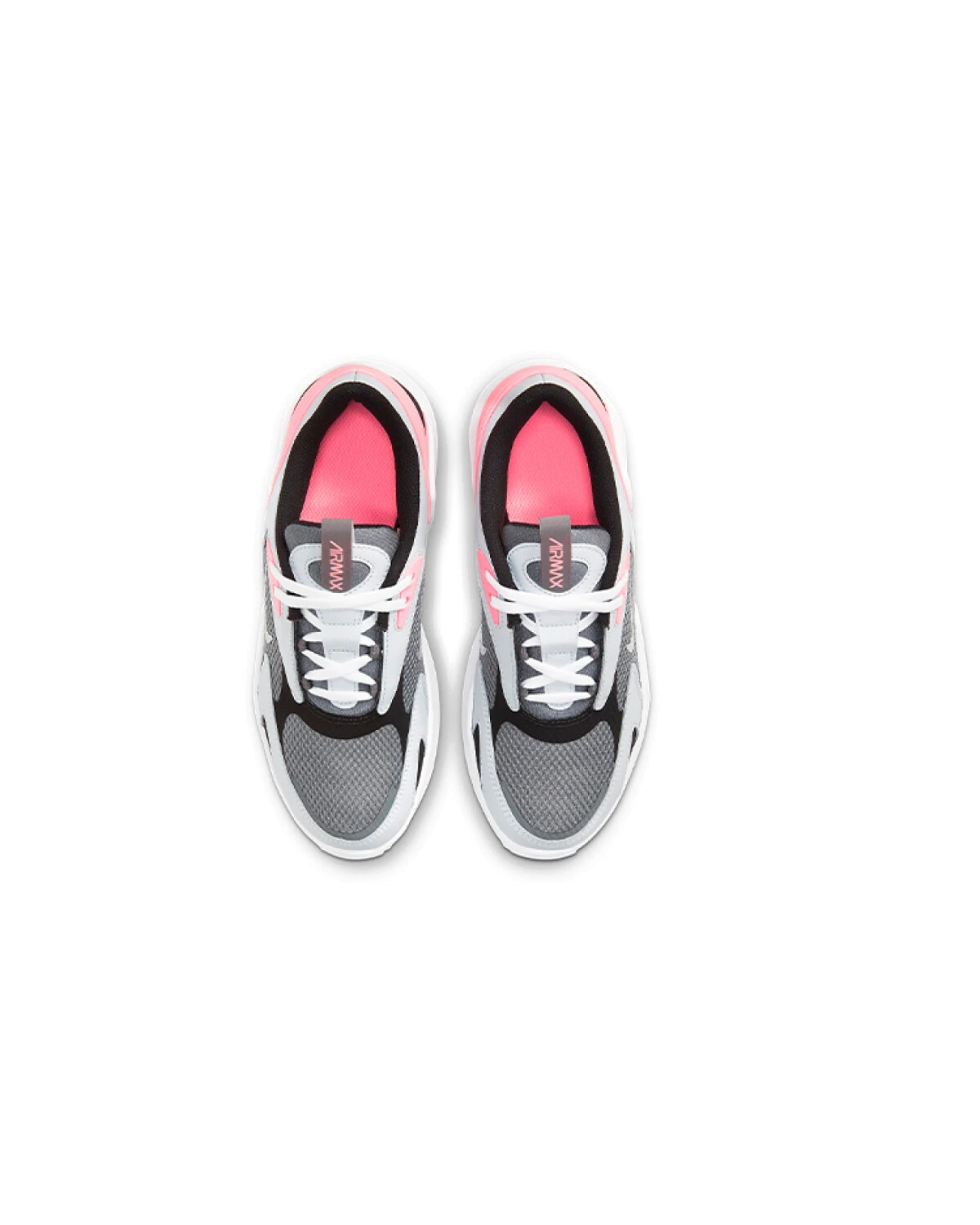 Nike Air Max Bolt детские беговые кроссовки черно-белые с розовым картинка