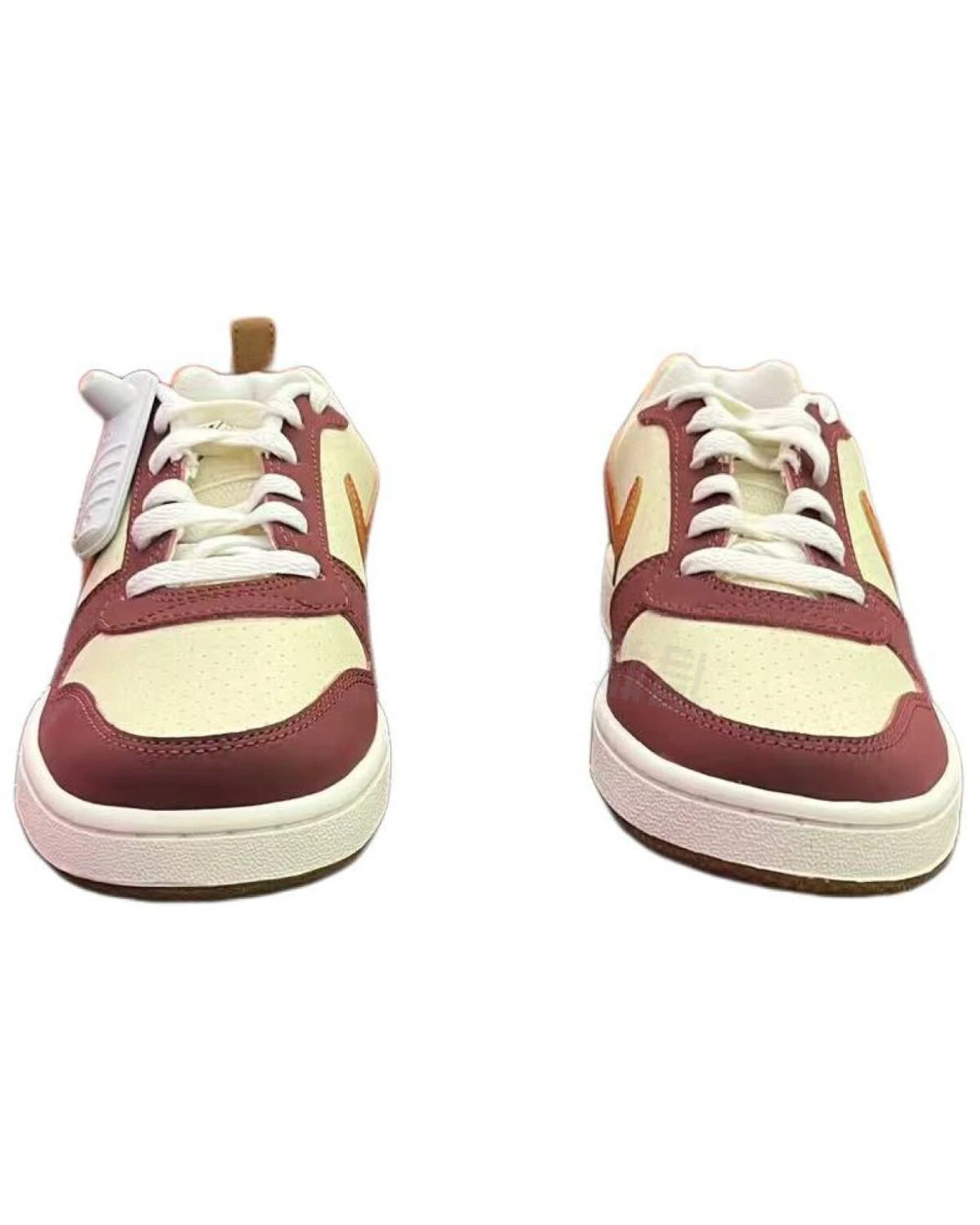 Nike Court Borough Low женские кеды с тонкой подошвой желто-красные картинка