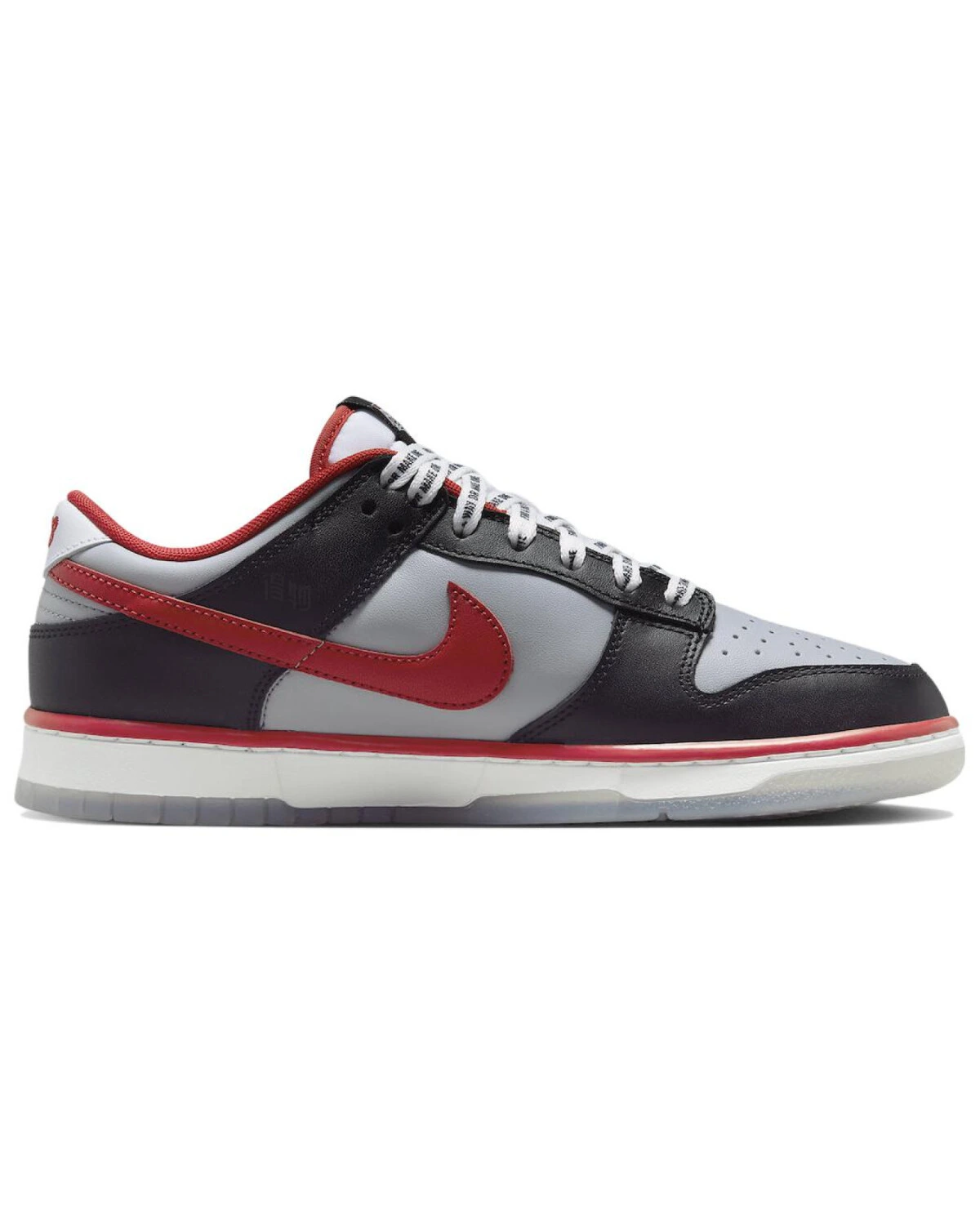 Nike Dunk "Athletics" unisex кроссовки из натуральной кожи черно-серо-красные картинка