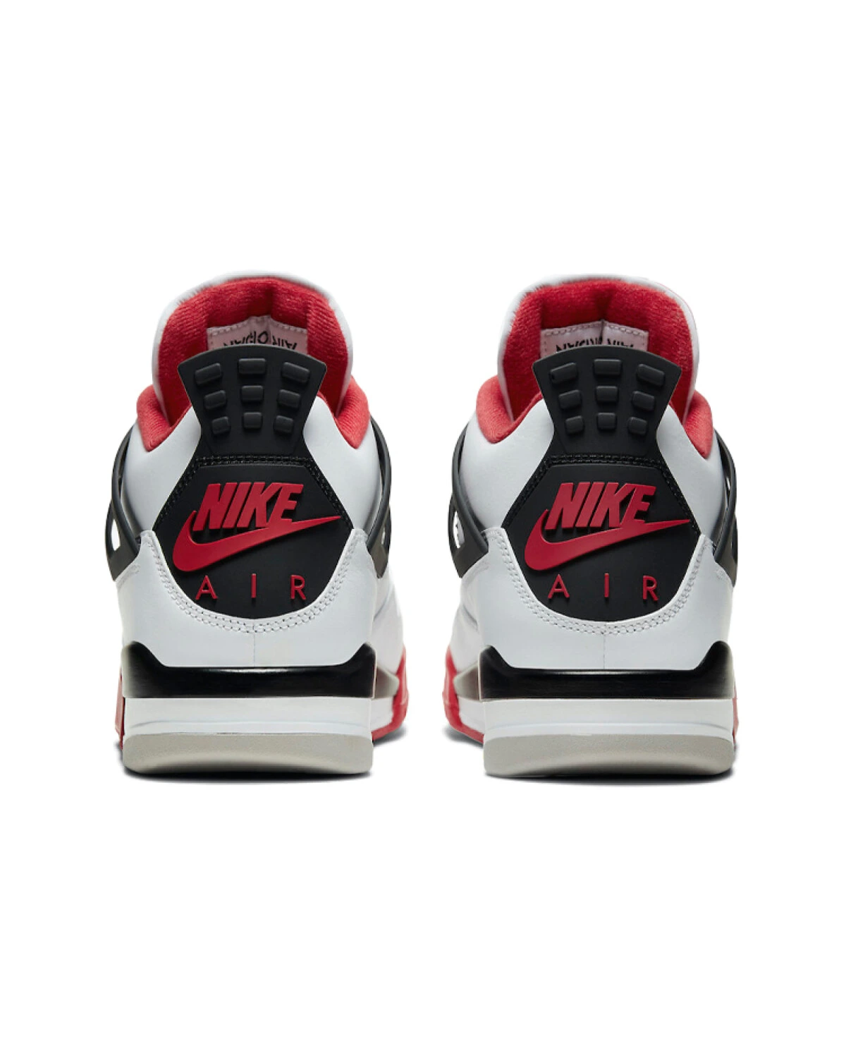 Jordan Air Jordan 4 унисекс кроссовки винтажные бело-красные с кожаным верхом картинка