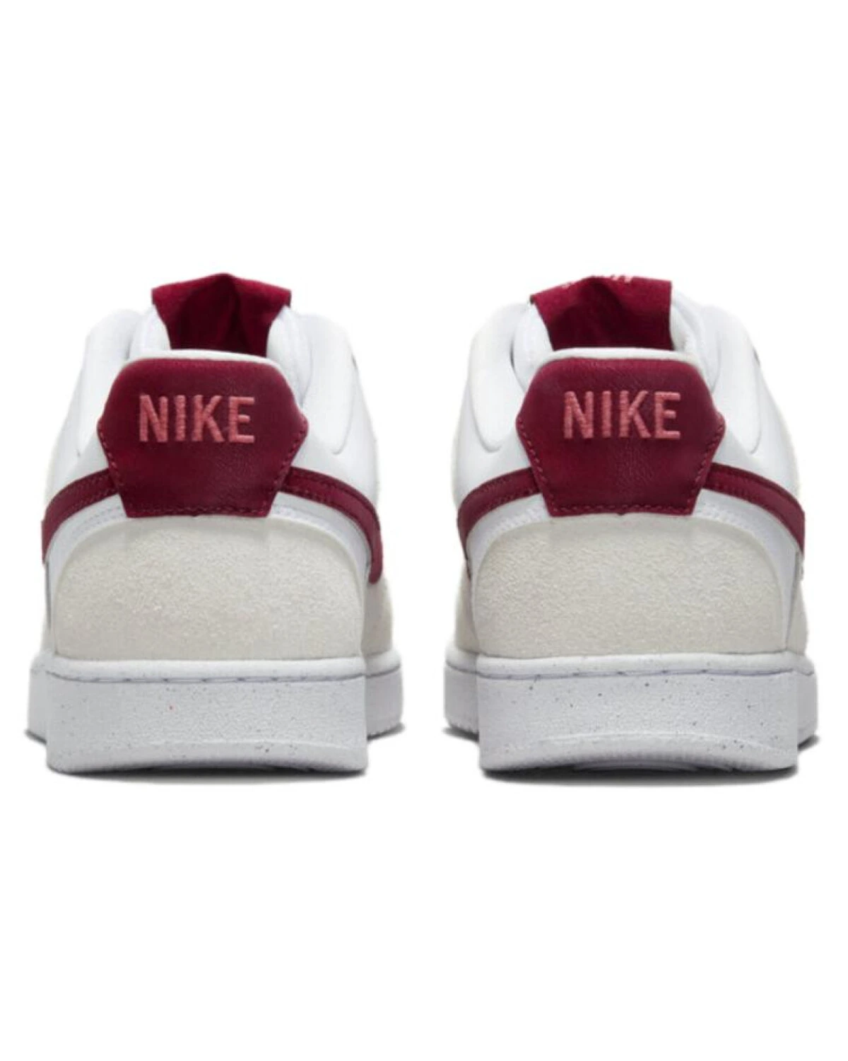 Nike Court Vision Low женские кроссовки повседневные молочно-белые с красным картинка