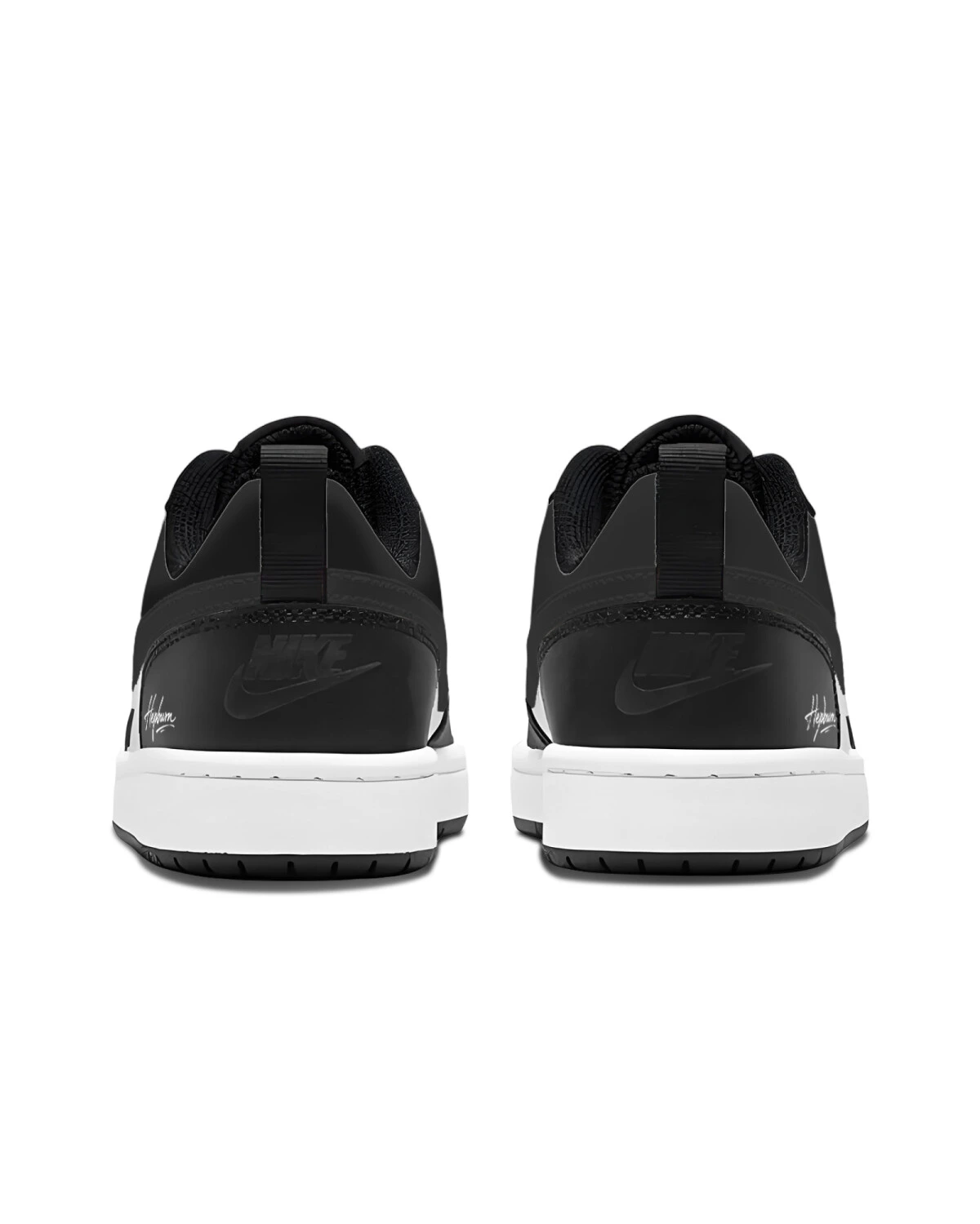 Nike Court Borough детские кроссовки черные из синтетики с шнуровкой картинка