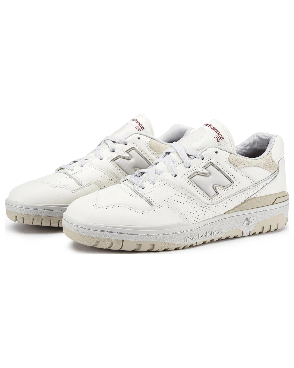 New Balance 550 унисекс кроссовки кожаные белые картинка
