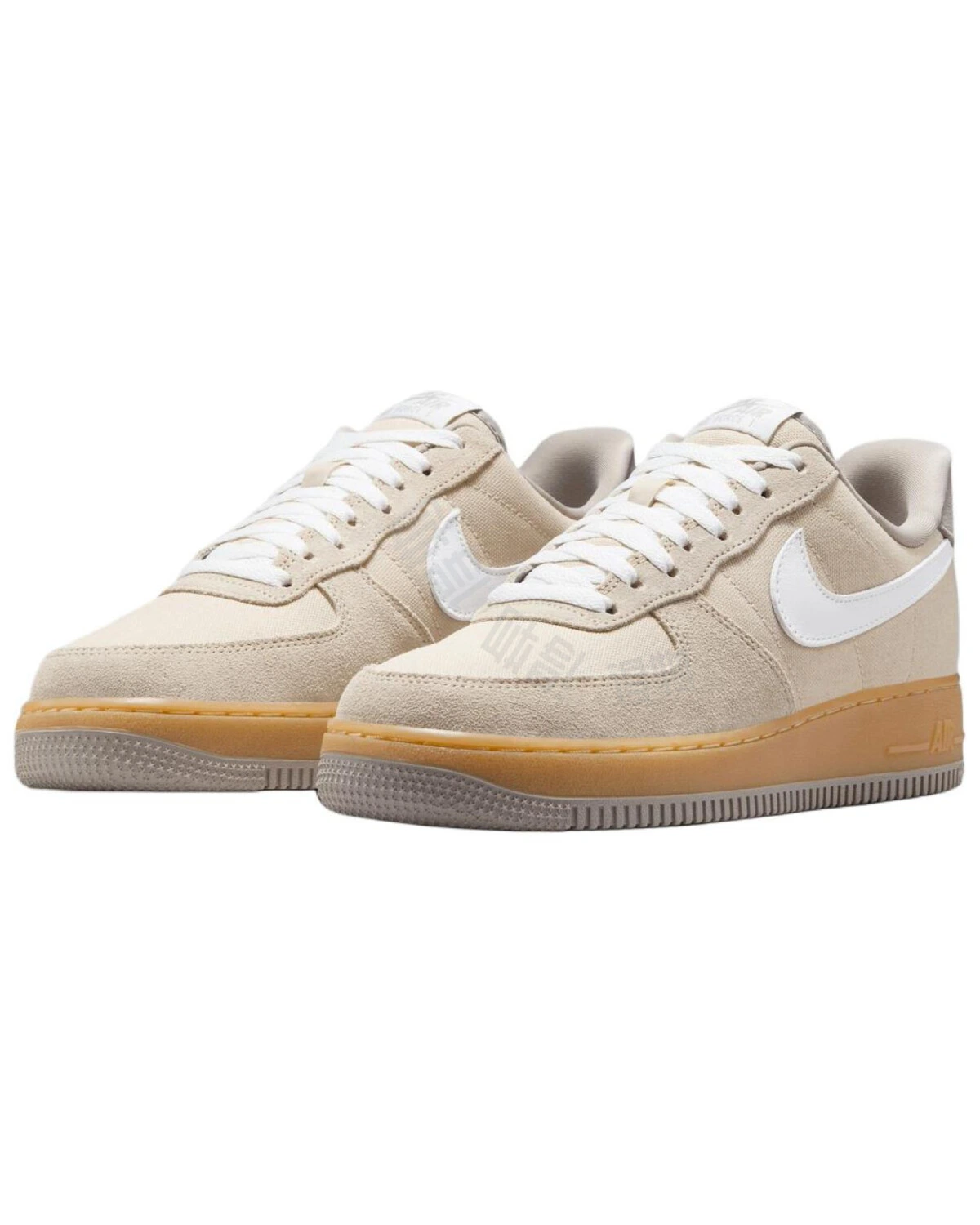 Nike Air Force 1 '07 Suede & Canvas женские кроссовки светло-каки замша и холст картинка