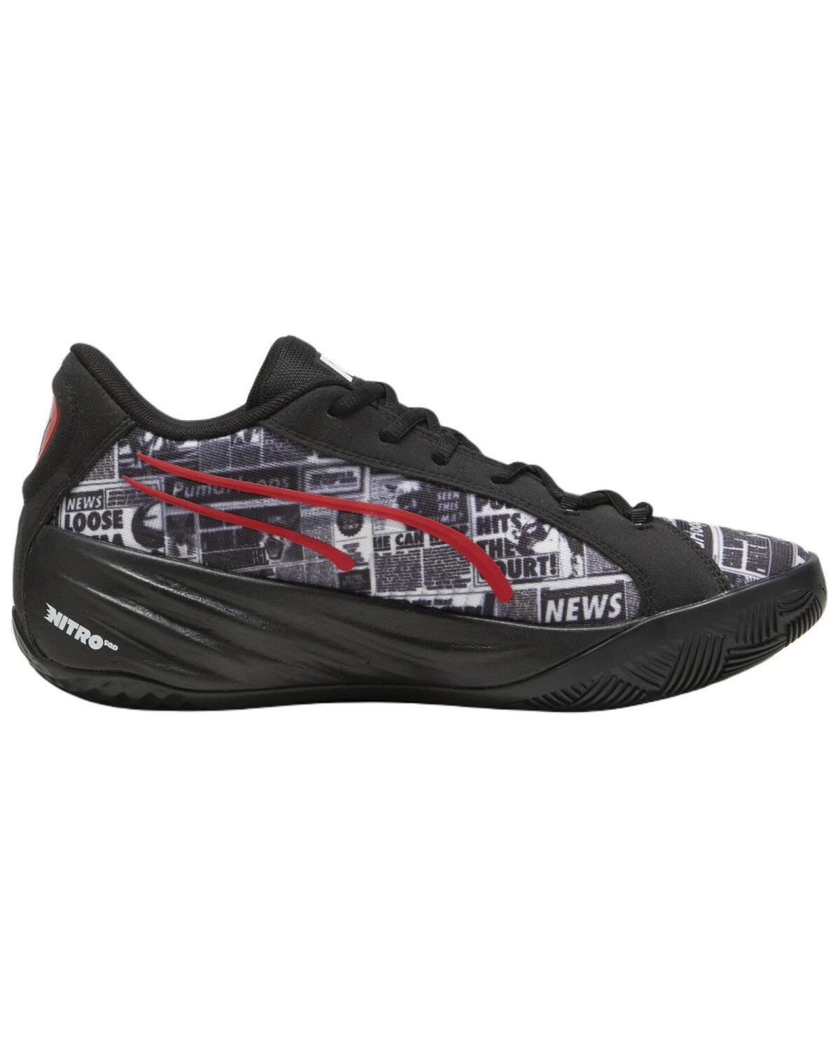 PUMA All Pro Nitro унисекс кроссовки серо-черные с амортизацией и антискользящей подошвой картинка