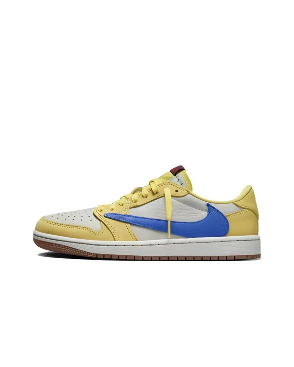 Jordan Travis Scott x Air Jordan 1 унисекс кроссовки черно-желтые повседневные картинка