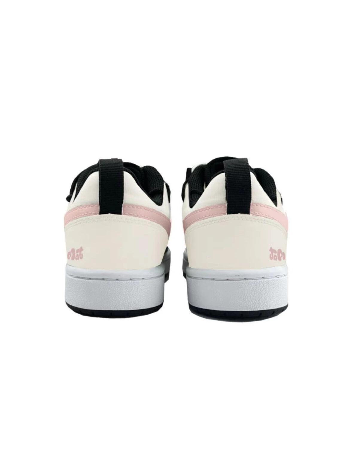 Nike Court Borough MAT детские кеды черно-розовые картинка