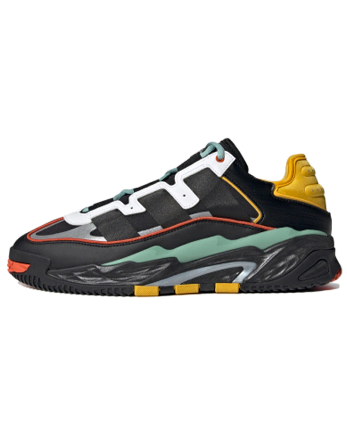 Adidas Originals Niteball 2.0 унисекс кроссовки черно-белые с желтым картинка