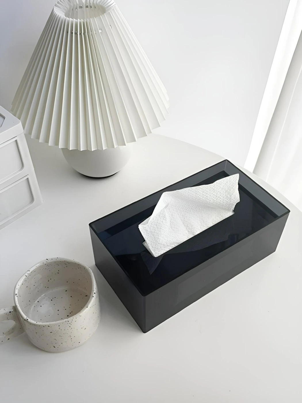 Салфетница акриловая, черная картинка