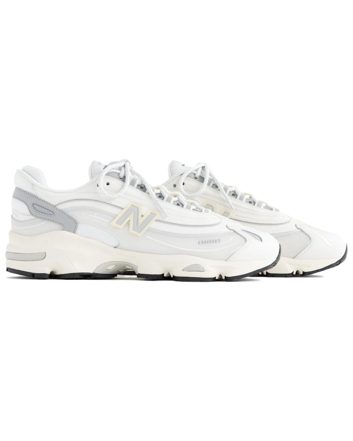 New Balance NB 1000 унисекс кроссовки белые с серыми вставками картинка