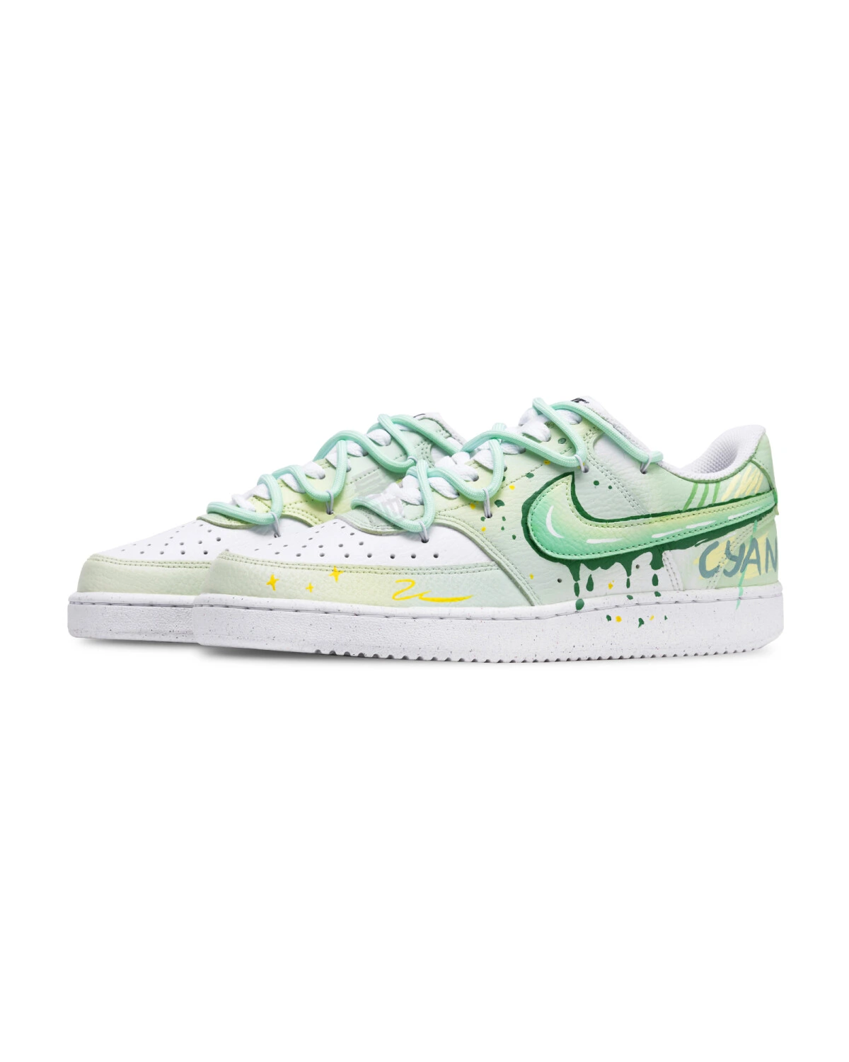 Nike Court Vision 1 унисекс кроссовки голубые с градиентом картинка