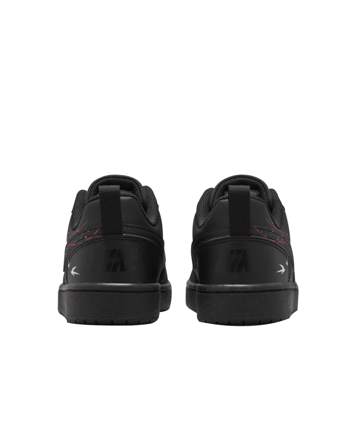 Nike Court Borough унисекс кеды черные кожаные антипробуксовочные износостойкие картинка