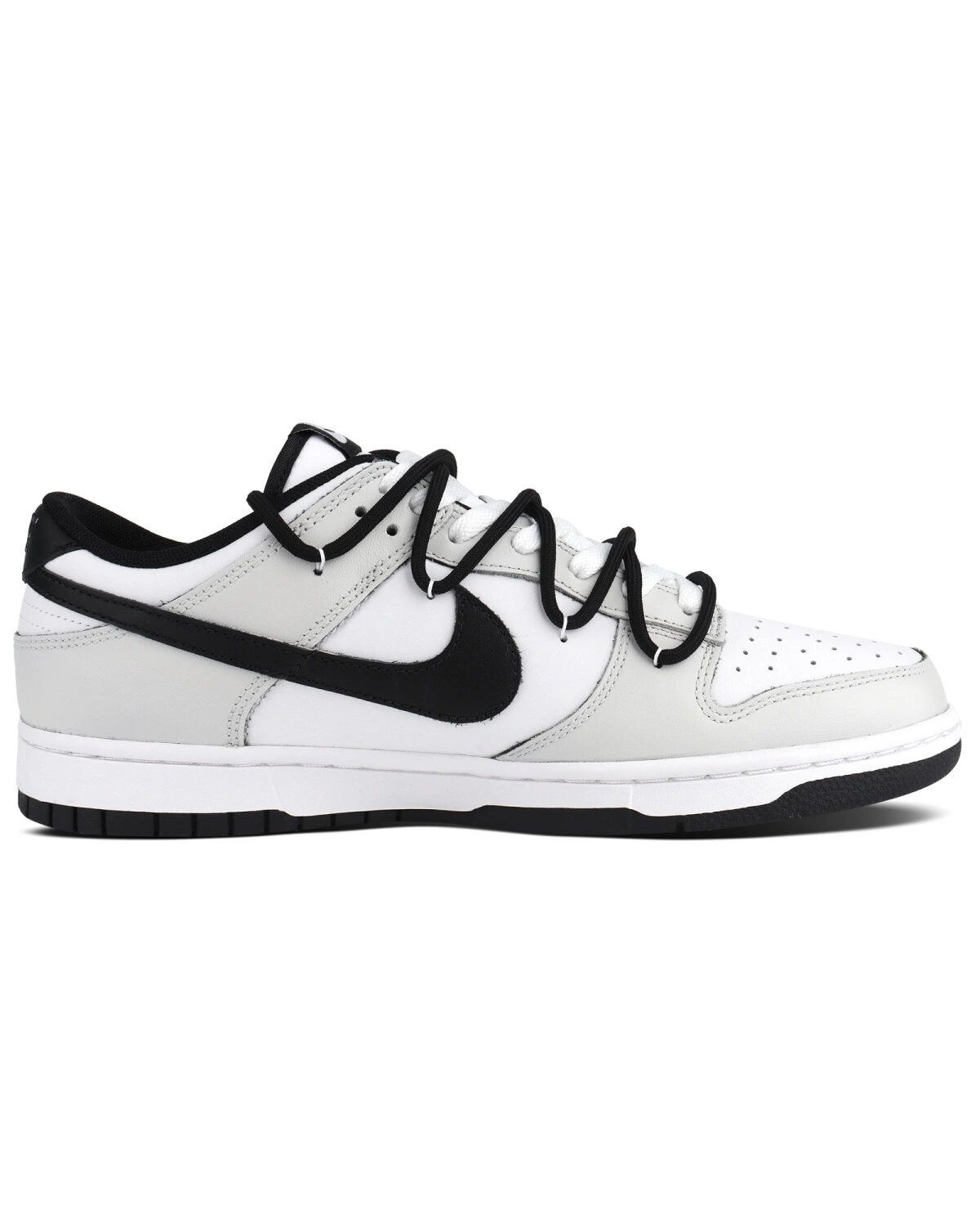 Nike Dunk универсальные кроссовки белые с черным логотипом картинка