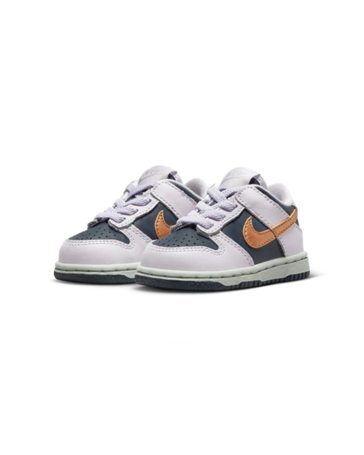 Nike Dunk детские кроссовки фиолетово-синие с антискользящей подошвой картинка