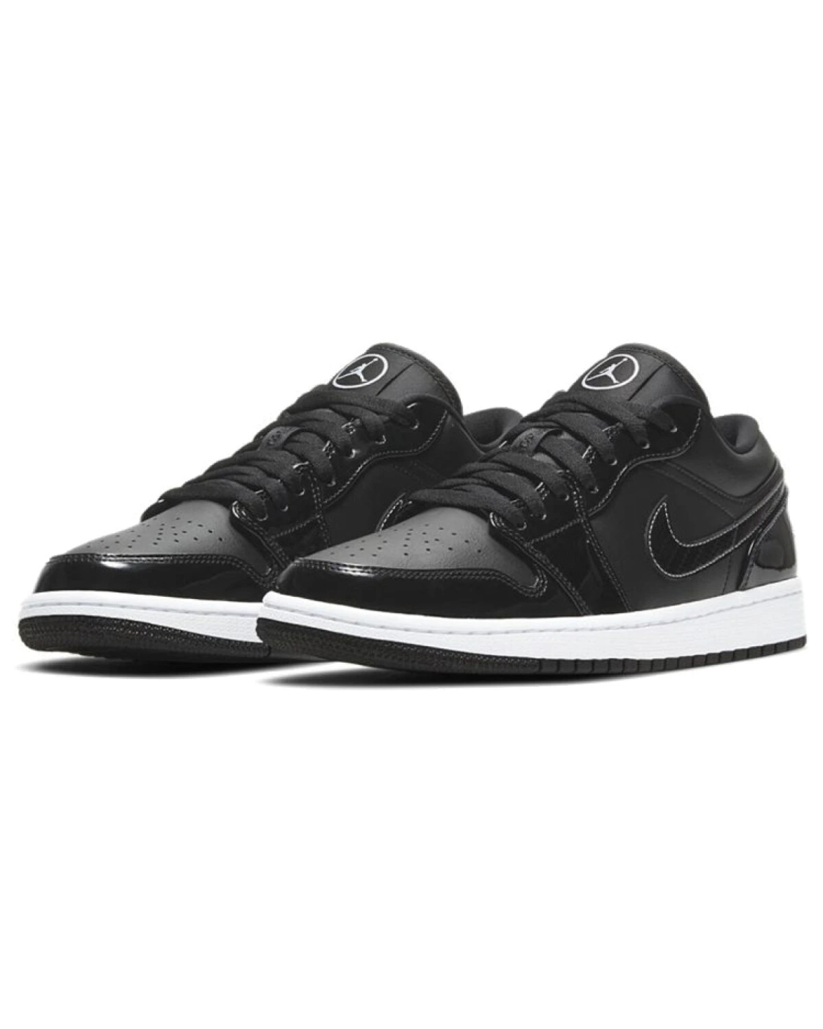 Jordan Air Jordan 1 унисекс кроссовки из кожи чёрно-белые картинка