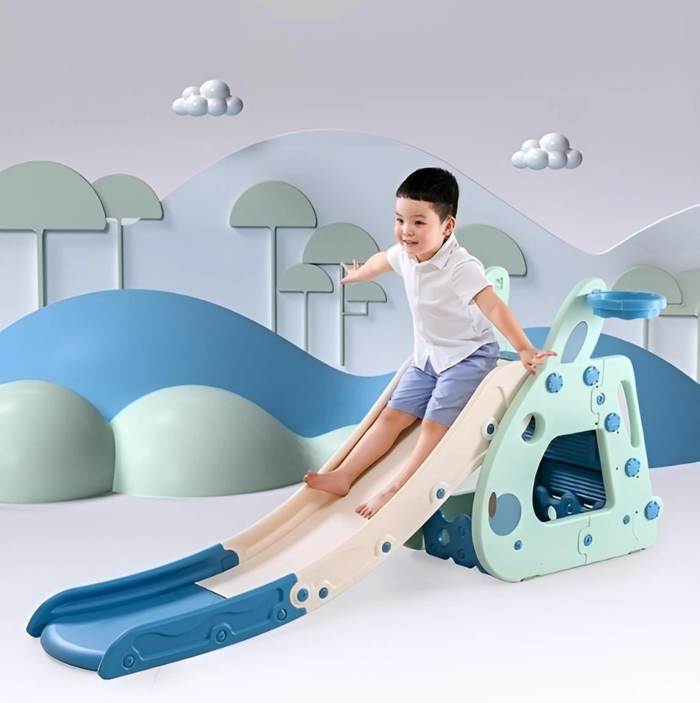 Складная горка детская для дома и улицы картинка