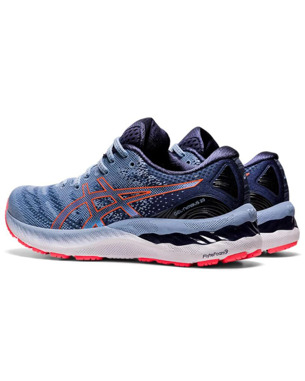 Asics GEL-Nimbus 23 женские кроссовки для бега с амортизацией и вентиляцией голубые картинка