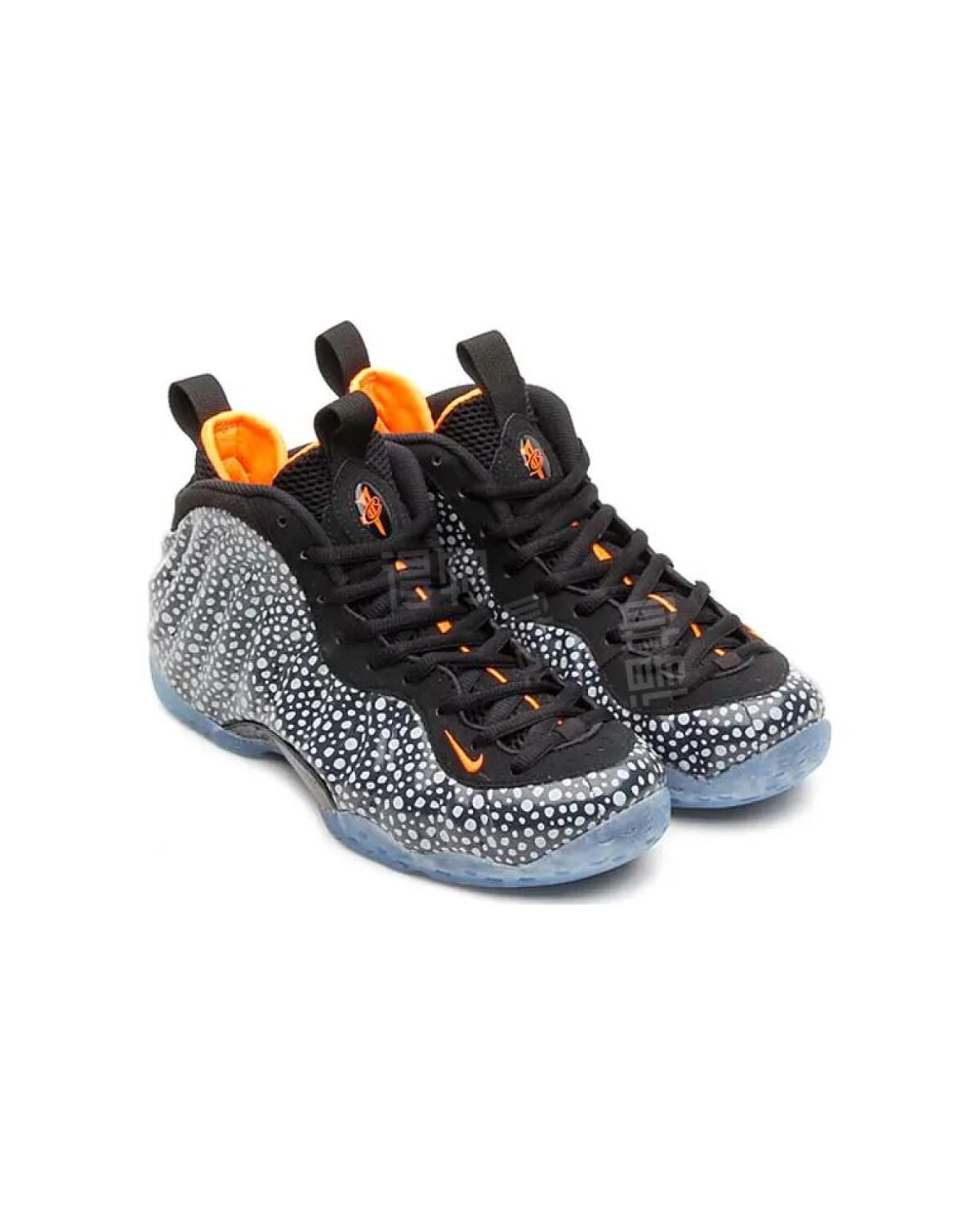 Nike Foamposite One Safari мужские спортивные кроссовки черно-серые картинка