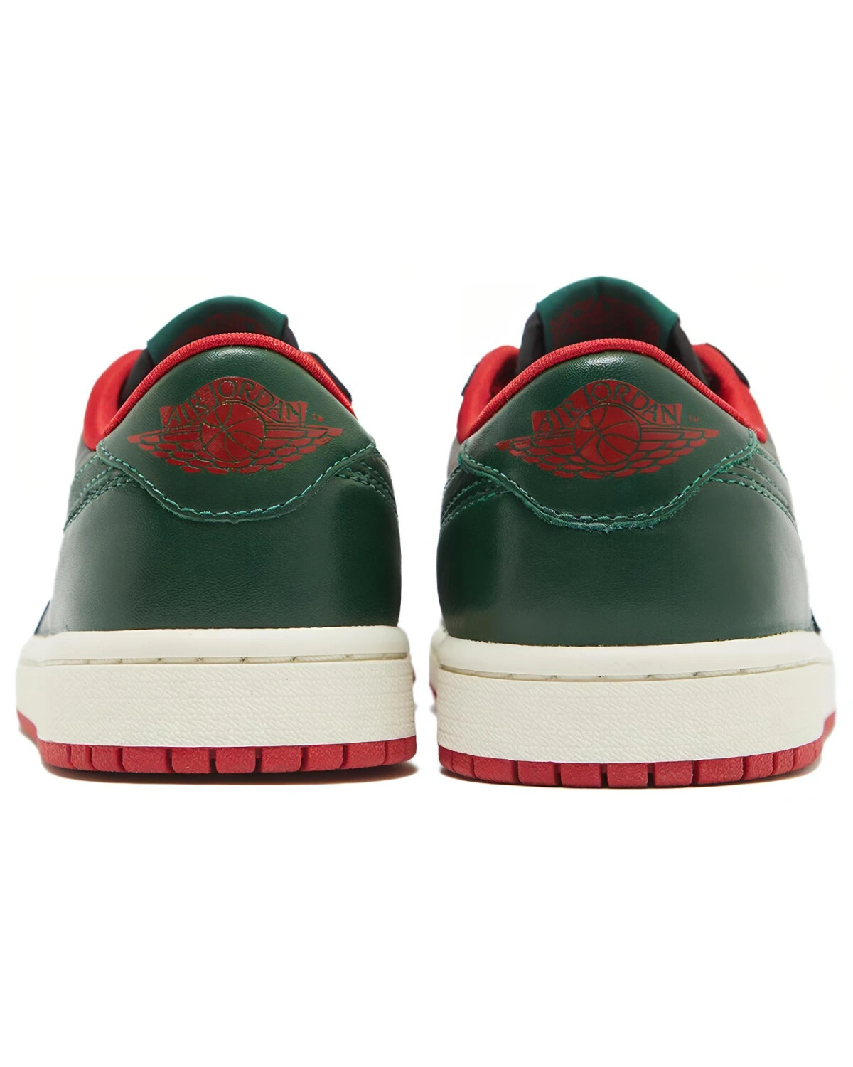 Jordan Air Jordan 1 унисекс кроссовки кожаные черно-зеленые картинка