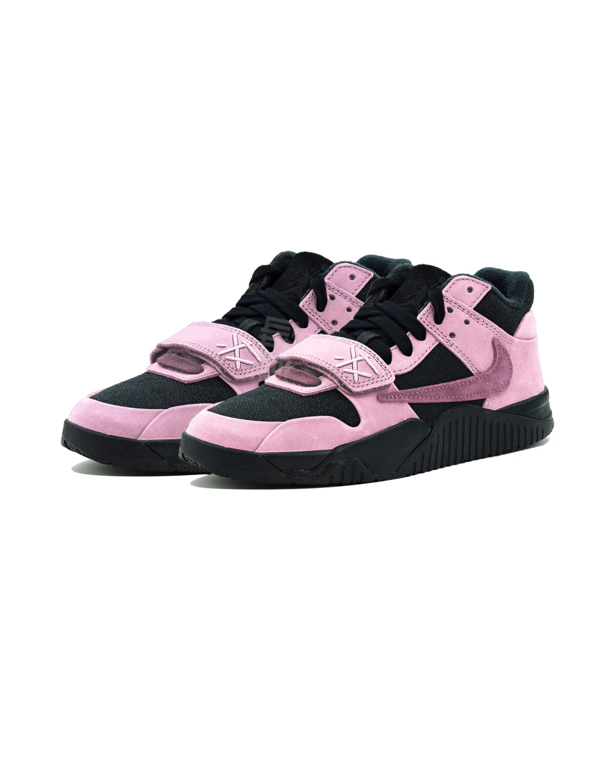 Jordan Travis Scott x Jumpman Jack унисекс баскетбольные кроссовки черно-розовые ретро картинка