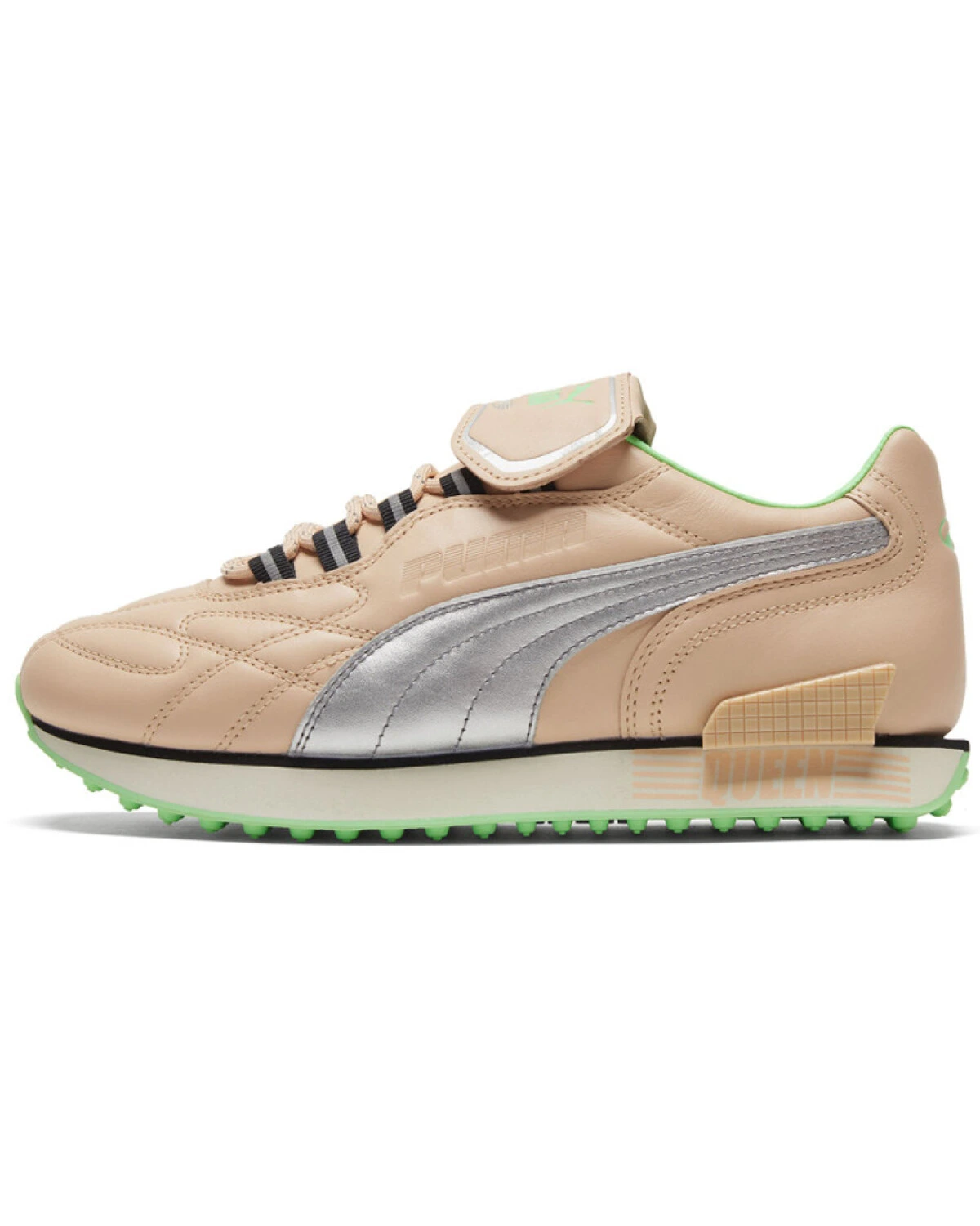 PUMA Mile Rider Queen женские кроссовки из натуральной кожи бежевого цвета картинка