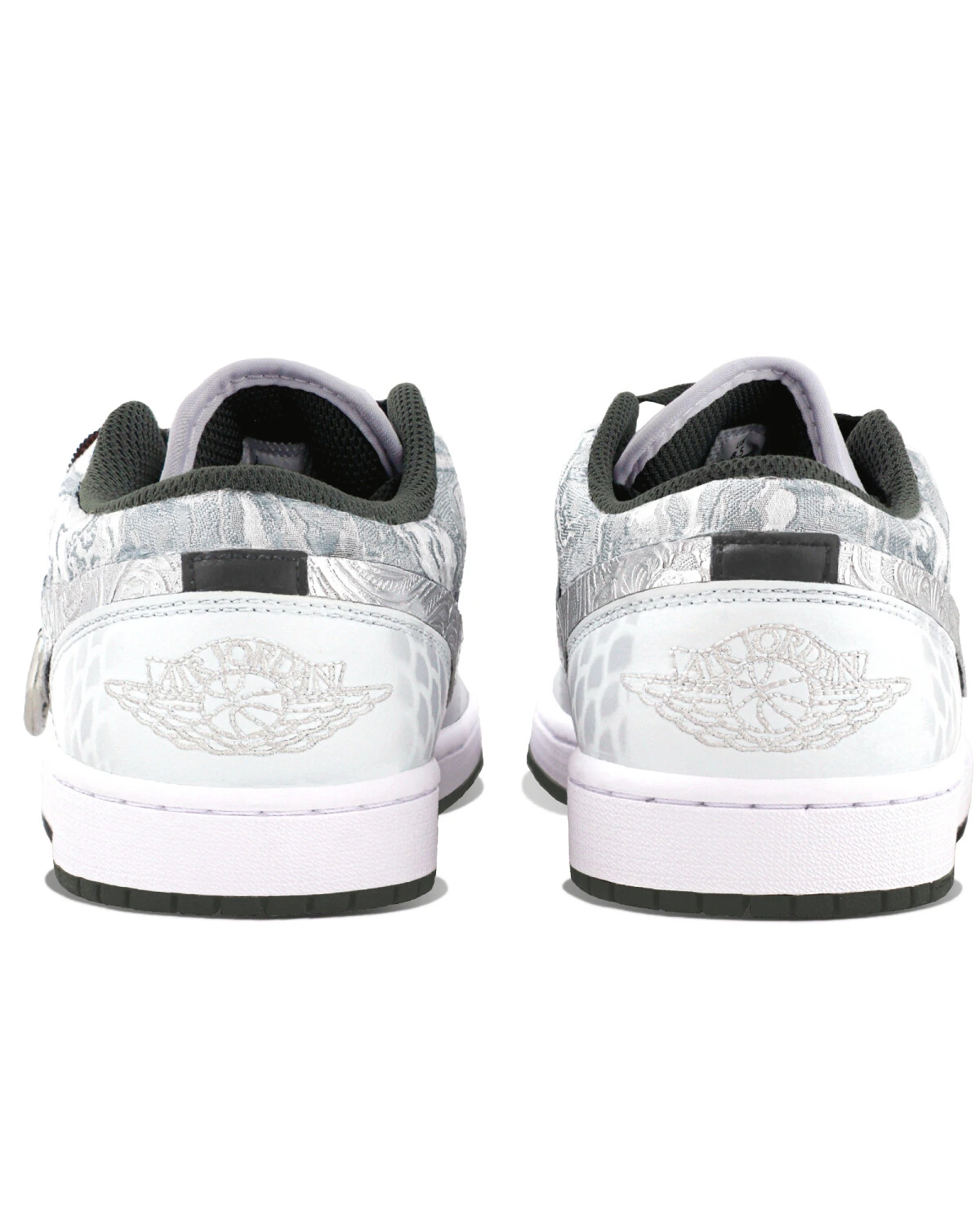 Jordan Air Jordan 1 unisex кроссовки серебристо-серые с вышивкой и амортизацией картинка