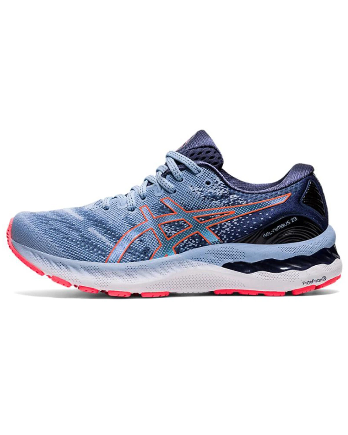 Asics GEL-Nimbus 23 женские кроссовки для бега с амортизацией и вентиляцией голубые картинка