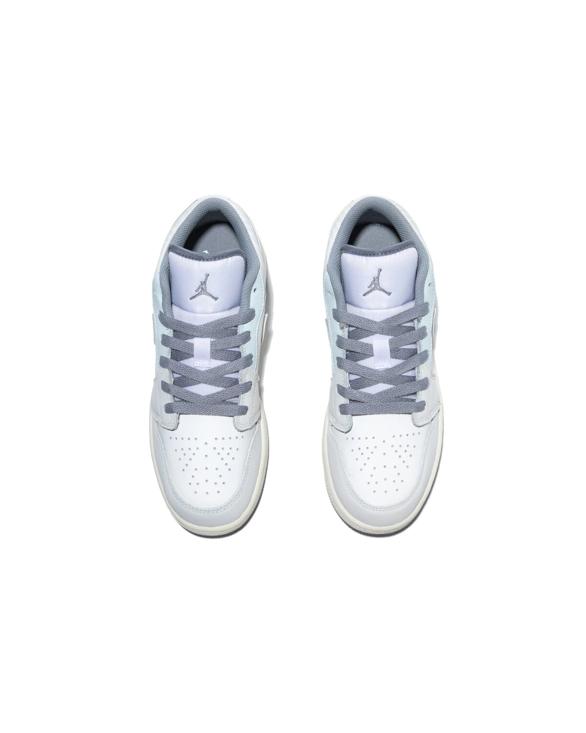 Jordan Air Jordan 1 женские кроссовки бело-серебристые картинка