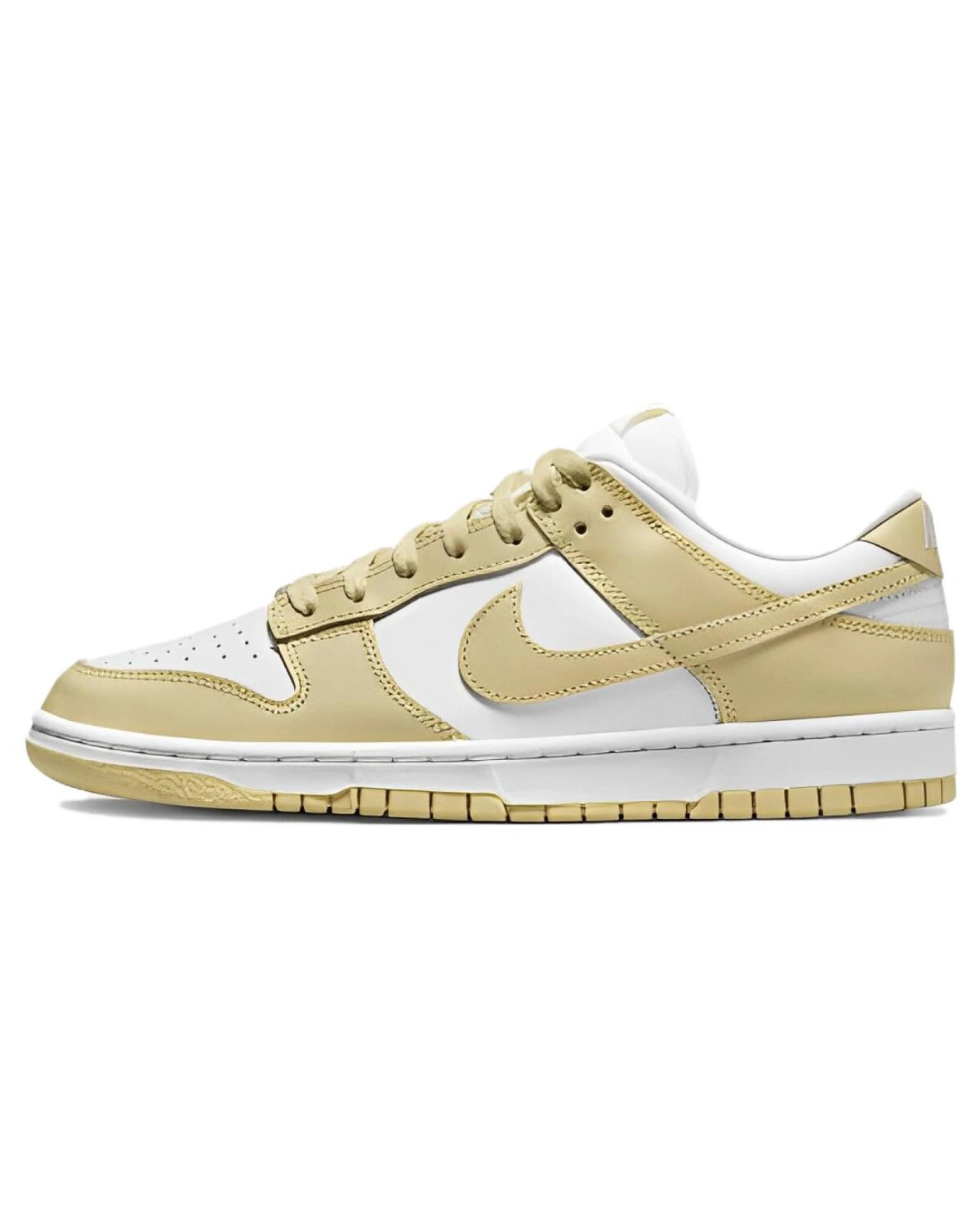 Nike Dunk унисекс кроссовки белые и бежевые картинка