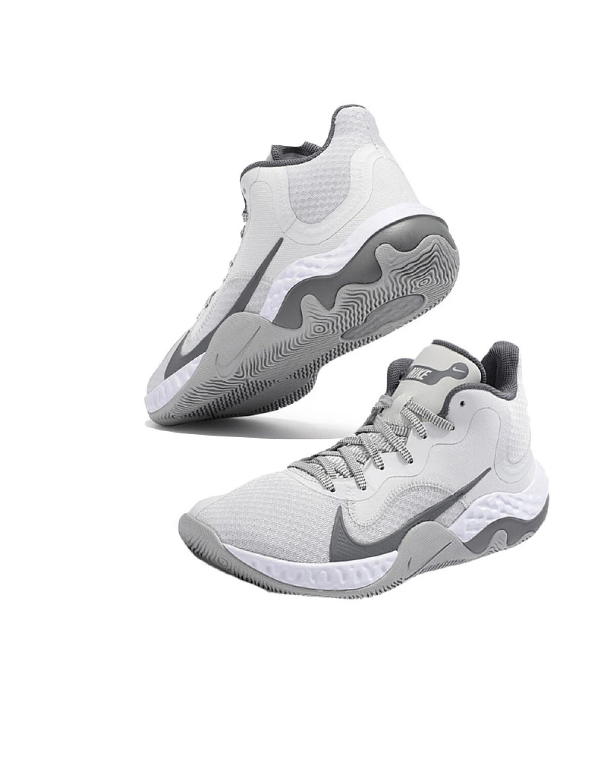 Nike Renew Elevate мужские спортивные кроссовки серые средней высоты картинка