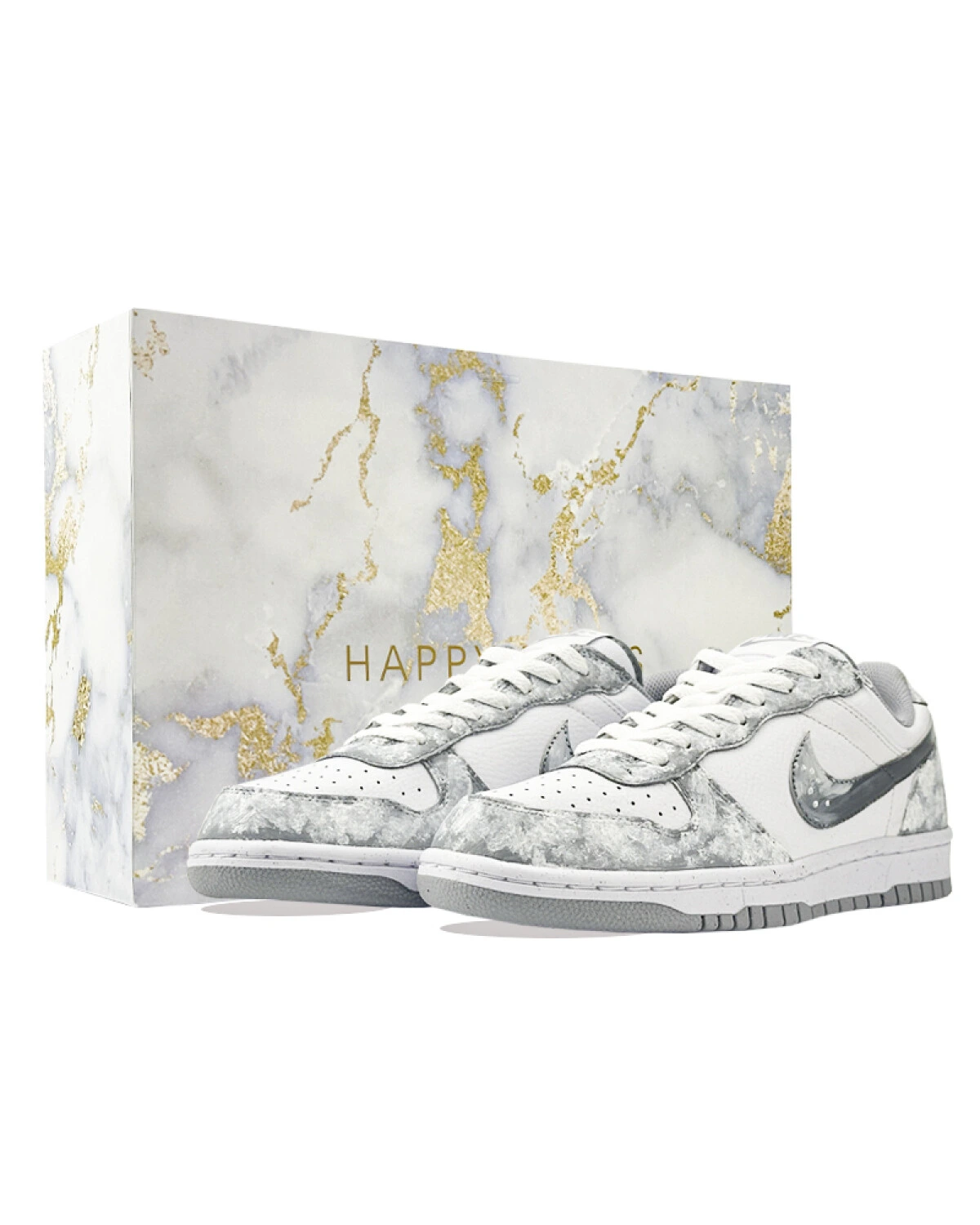 Nike Big Low Lux мужские кроссовки серо-белые с амортизацией и износостойкостью картинка