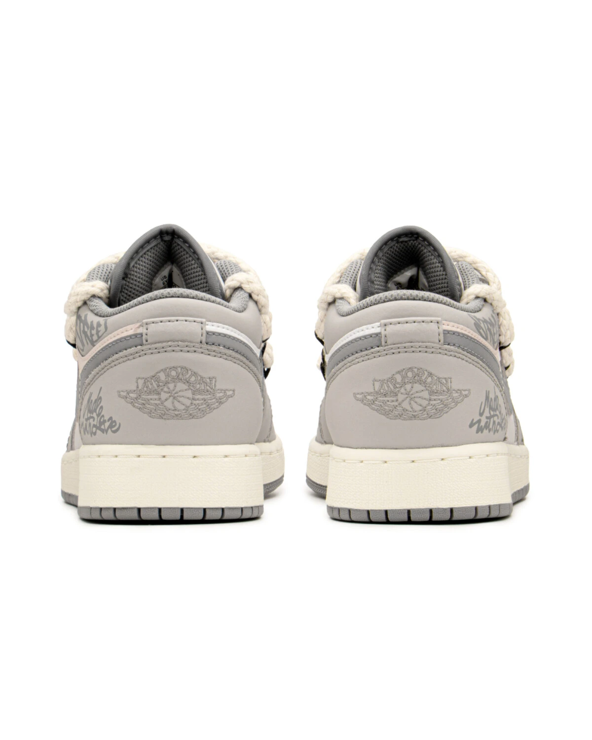 Jordan Air Jordan 1 FZBB женские кроссовки кожаные серо-розовые картинка