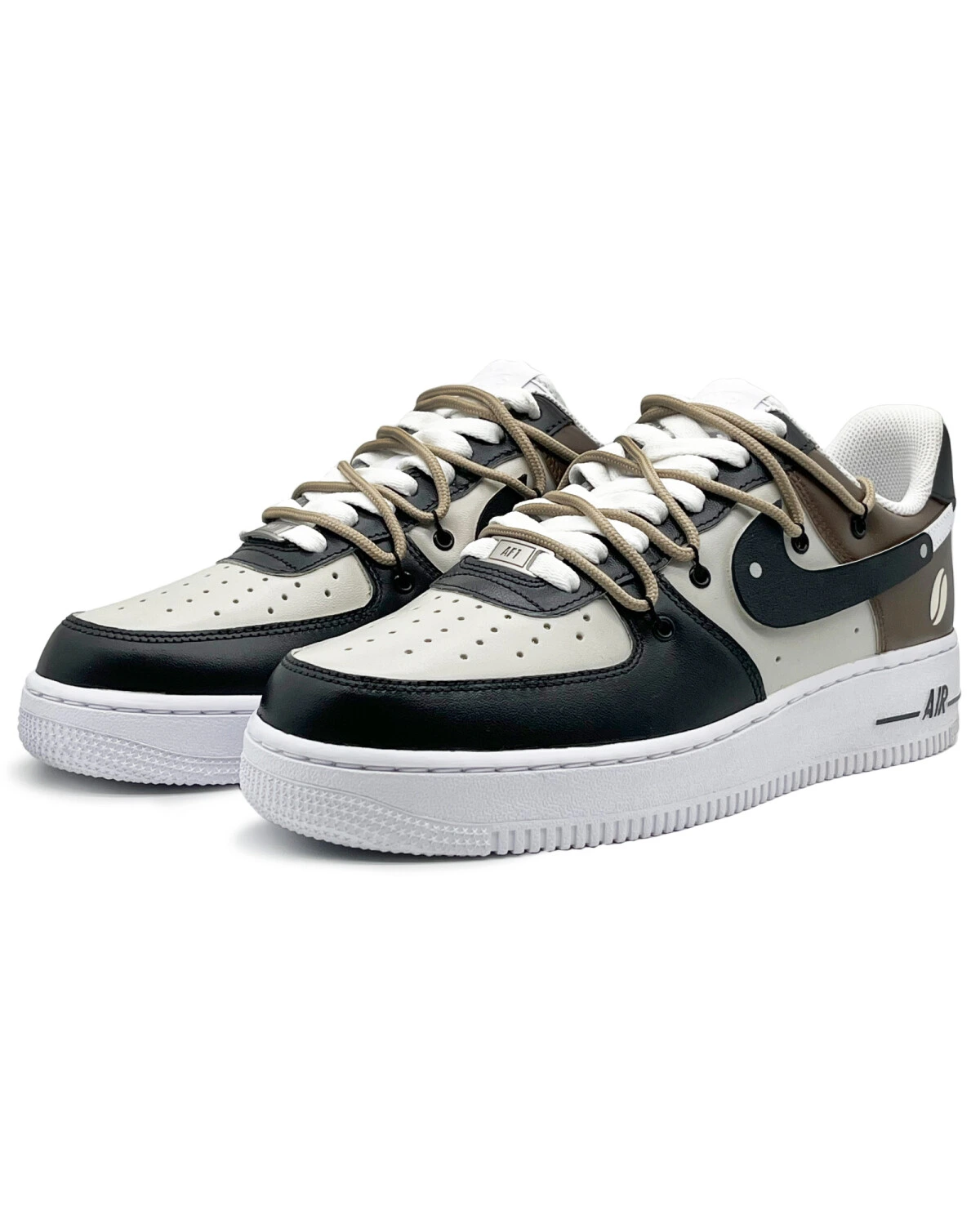 Nike Air Force 1 Low Унисекс кроссовки с амортизацией черно-коричневые картинка
