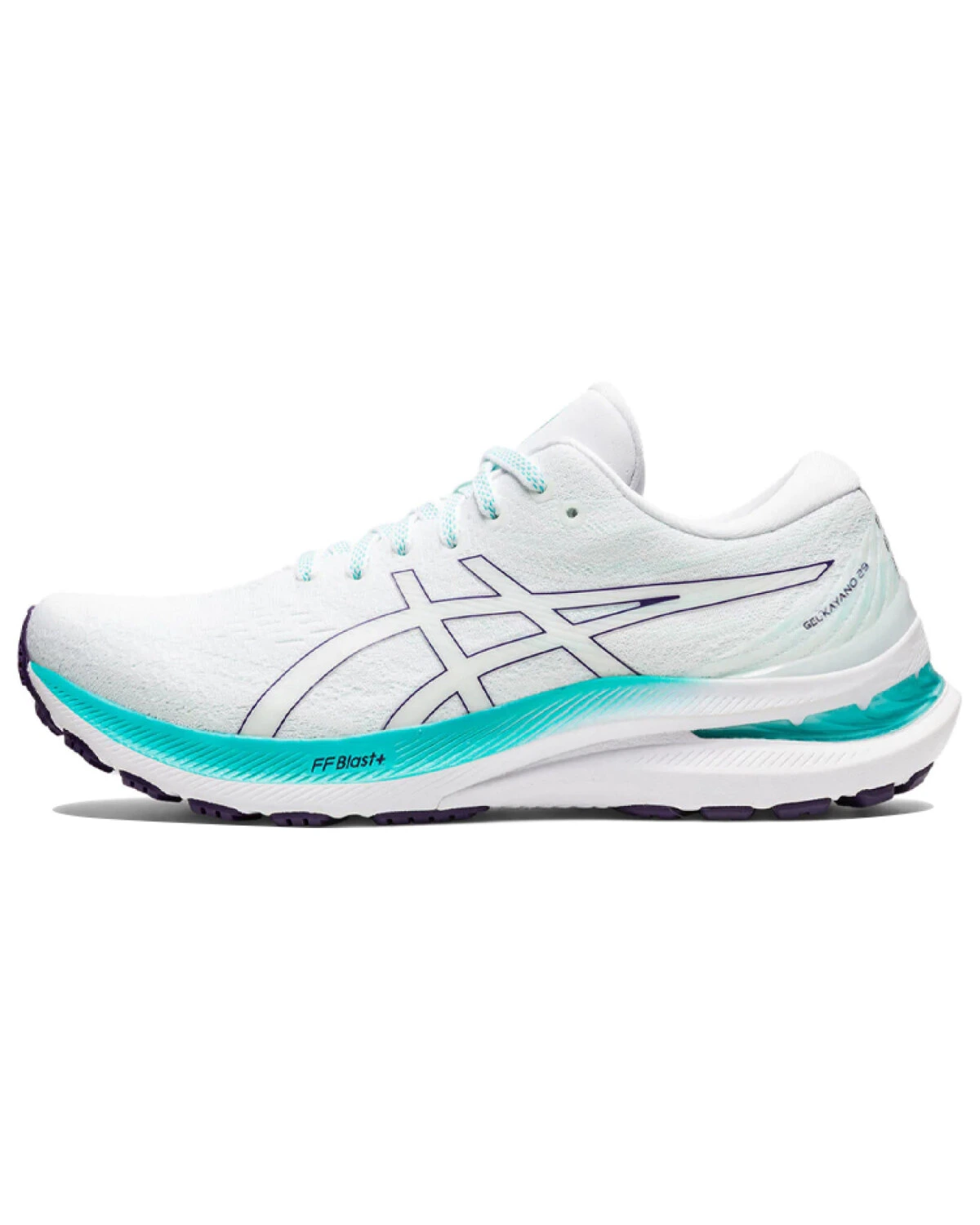 Asics GEL-KAYANO 29 женские кроссовки для бега с амортизацией бело-голубые картинка