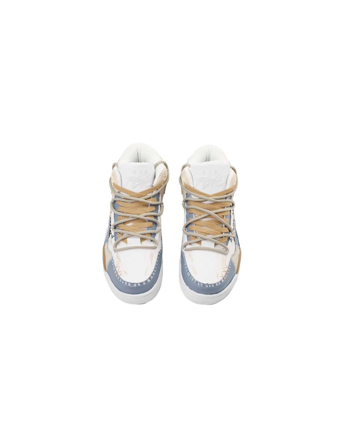 Nike Flight Legacy unisex кроссовки средние ретро баскетбольные сине-коричневые картинка