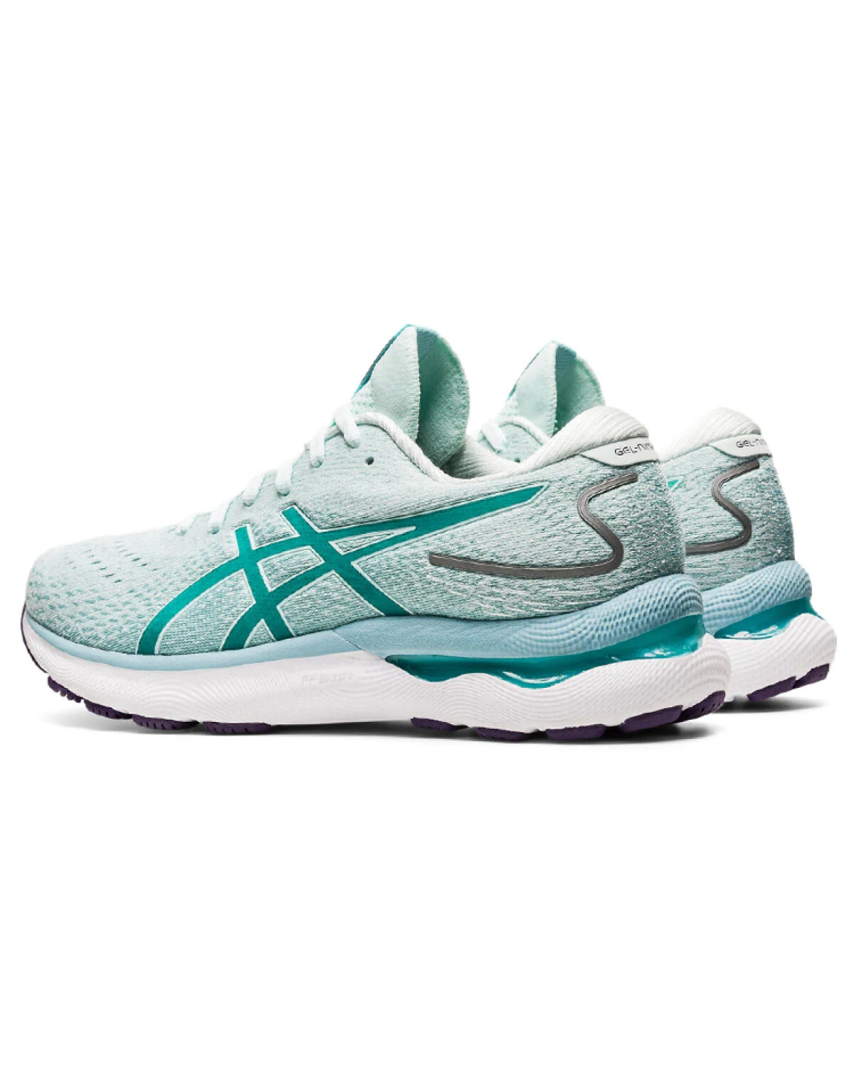 Asics GEL-Nimbus 24 женские кроссовки для марафона сетчатые бирюзовые картинка