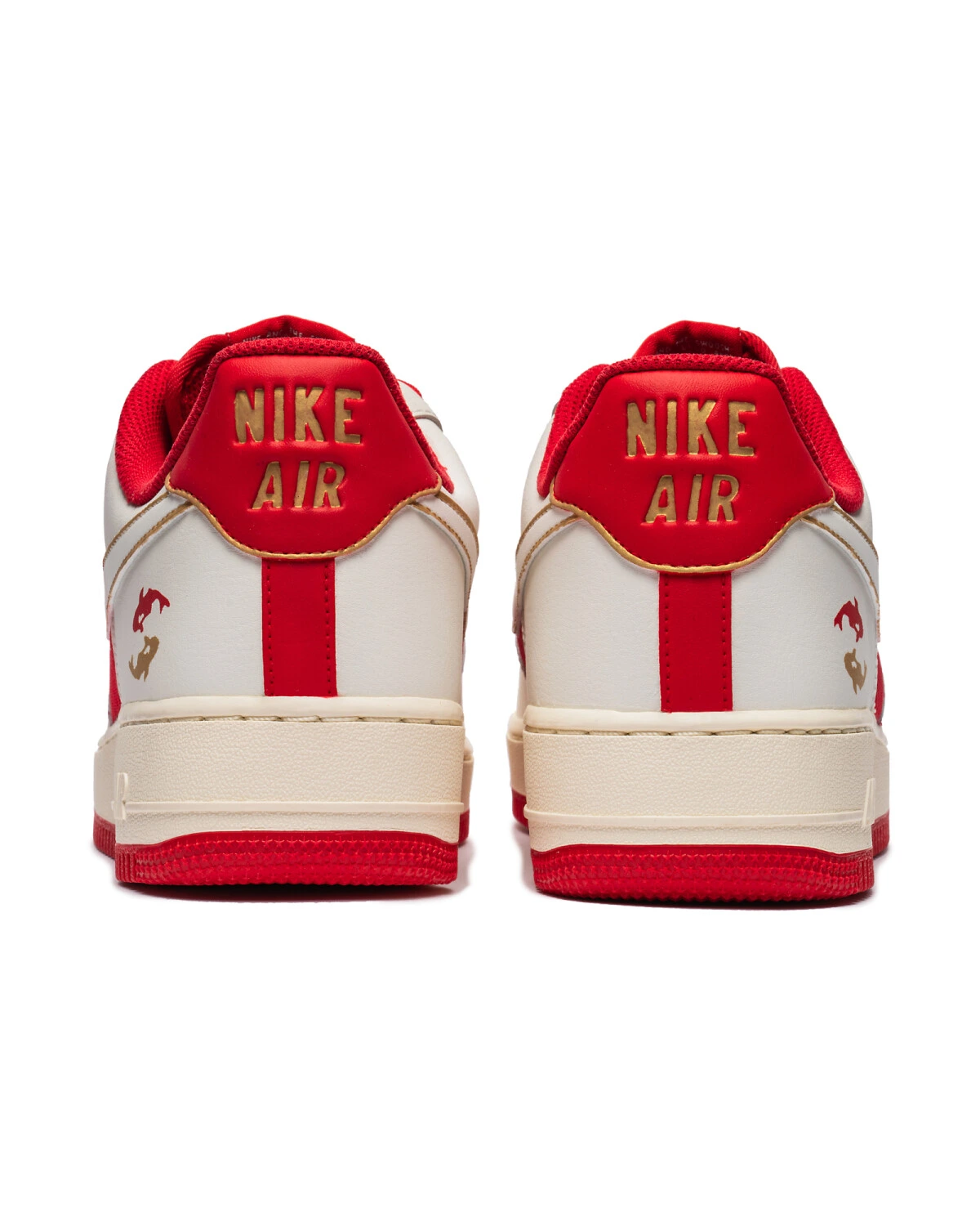 Nike Air Force 1 унисекс повседневные кроссовки бело-красные картинка