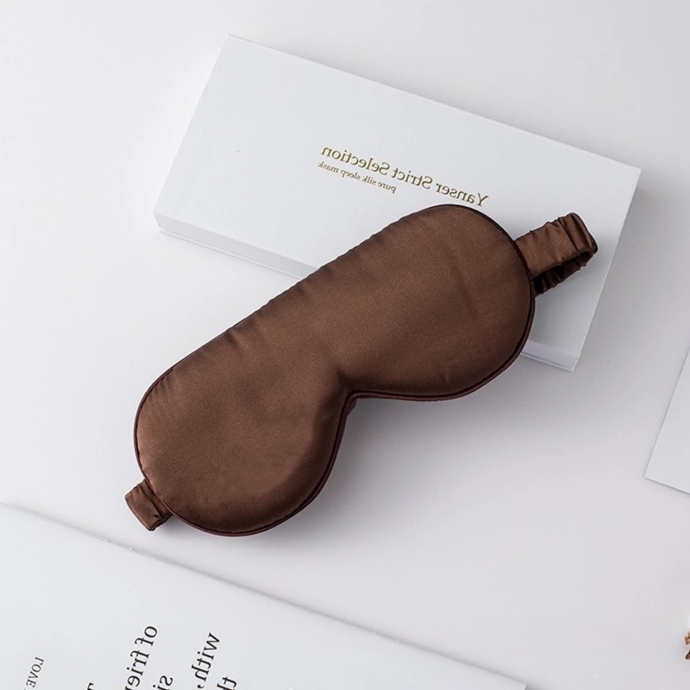 Шелковая маска для глаз (Коричневый) картинка