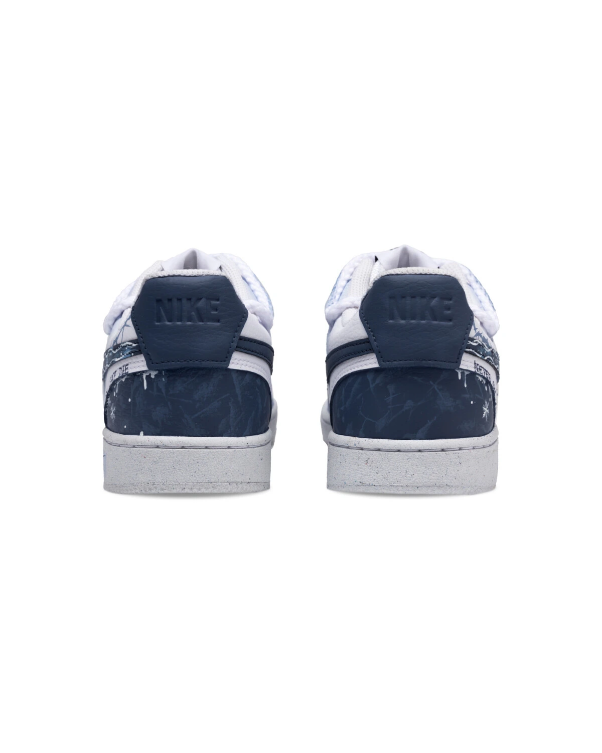 Nike Court Vision 1 мужские повседневные кроссовки бело-голубые картинка