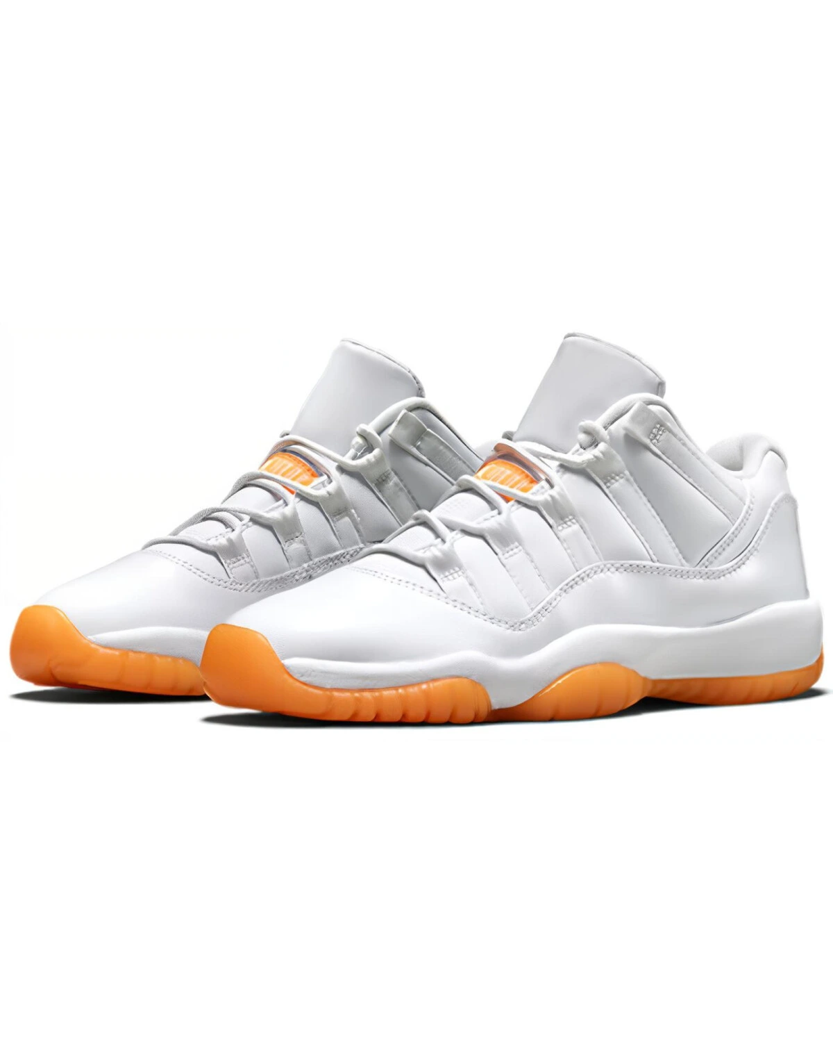 Jordan Air Jordan 11 Retro Low Citrus детские баскетбольные кроссовки бело-оранжевые картинка
