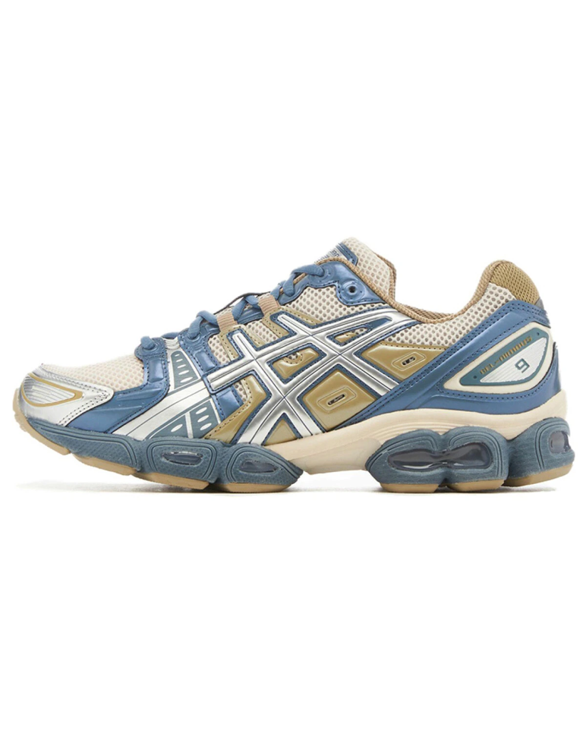 Asics GEL-Nimbus 9 мужские кроссовки комфортные бежево-голубые картинка