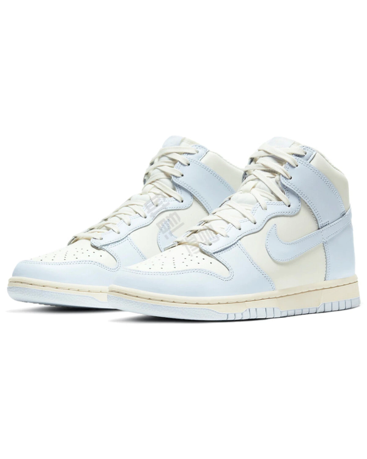 Nike Dunk женские кроссовки высокие голубые картинка