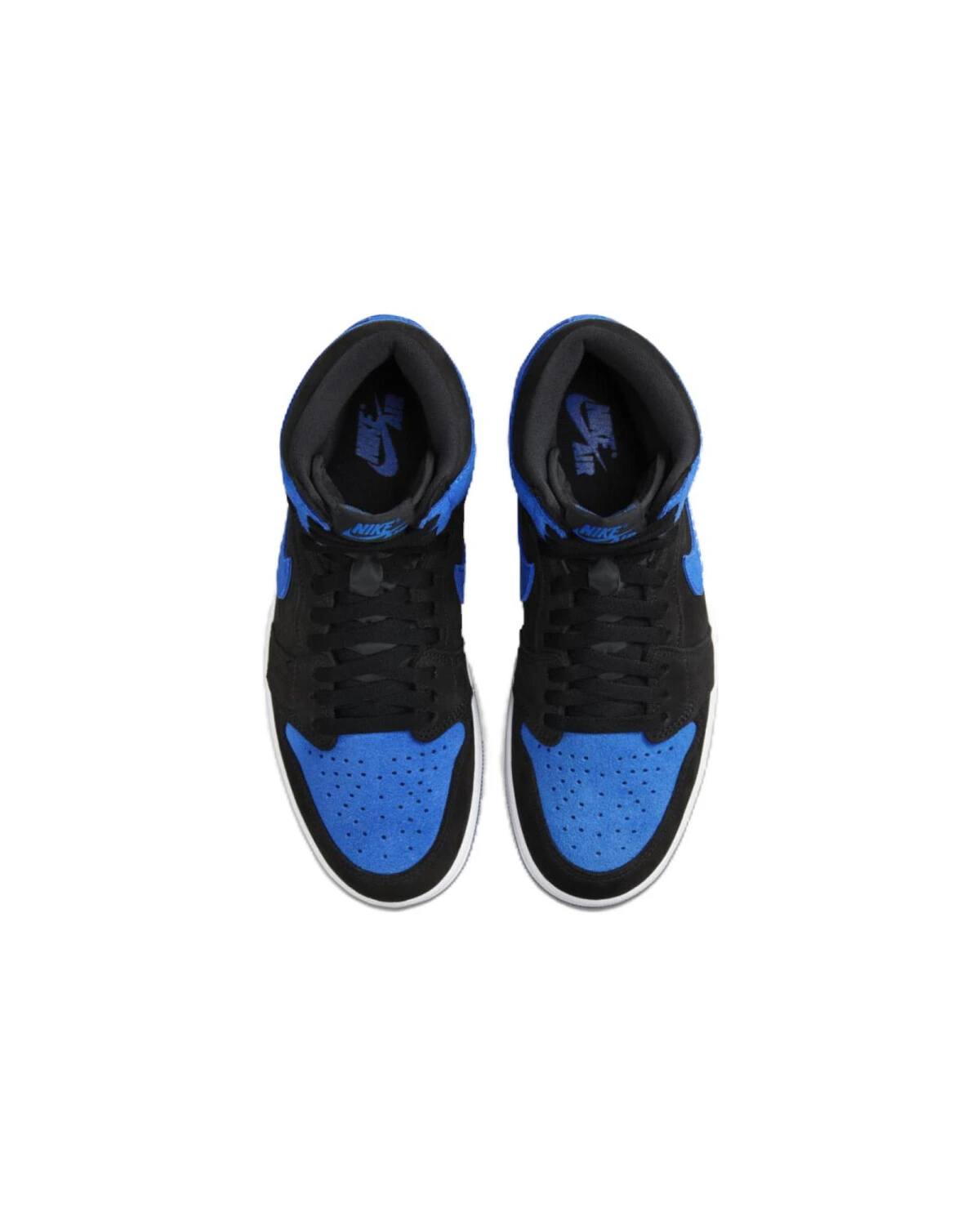 Jordan Air Jordan 1 мужские кроссовки высокие замшевые сине-чёрные картинка