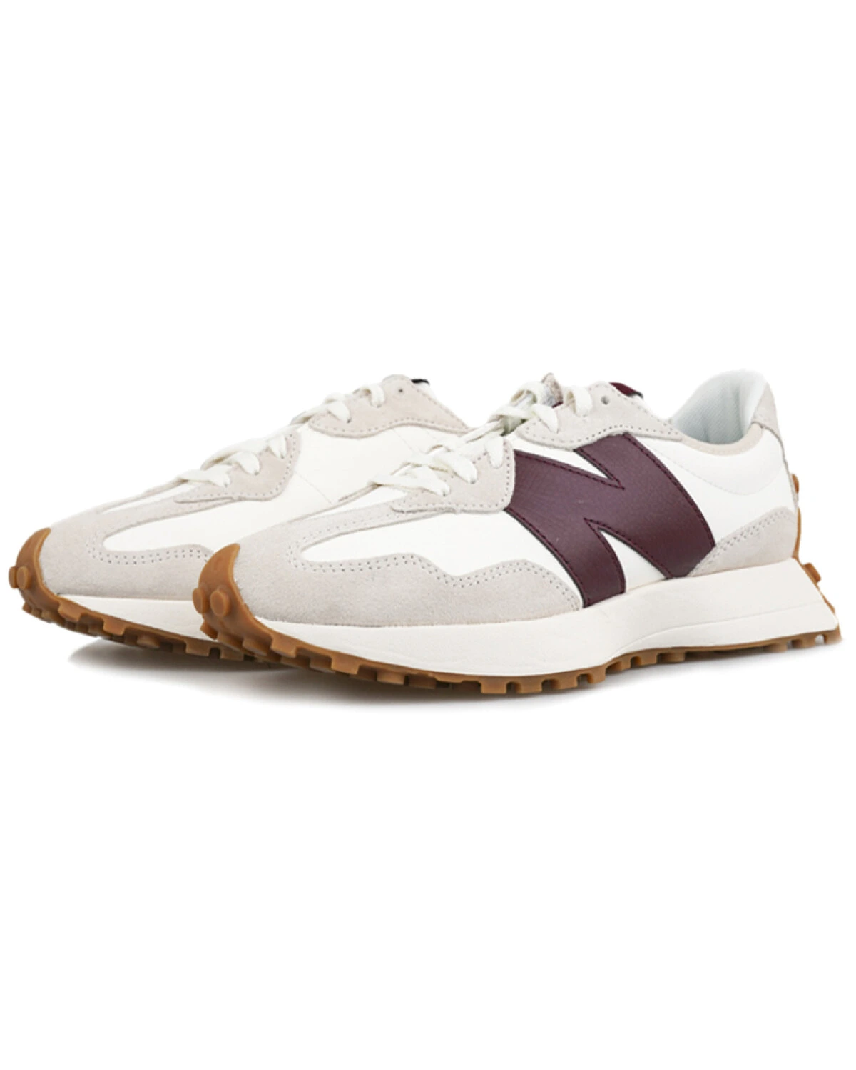 New Balance NB 327 унисекс кроссовки белые повседневные картинка