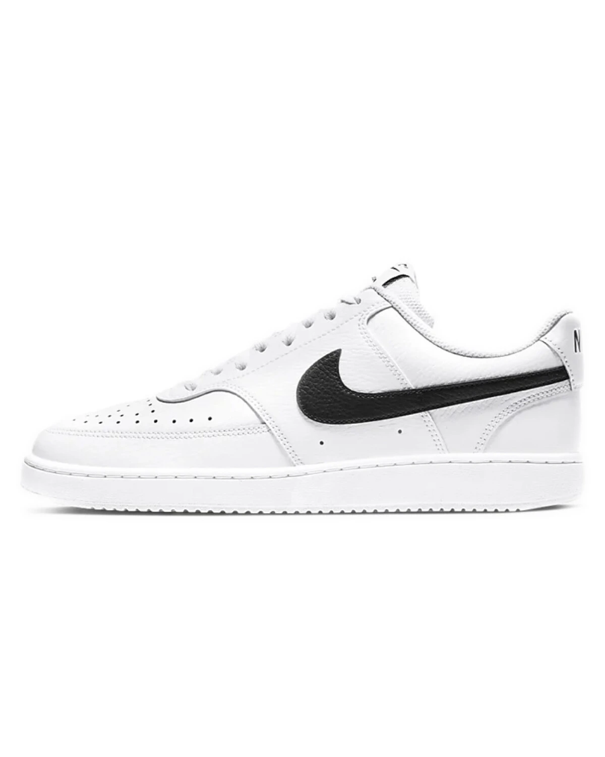 Nike Court Vision 1 unisex кроссовки белые с черным логотипом картинка