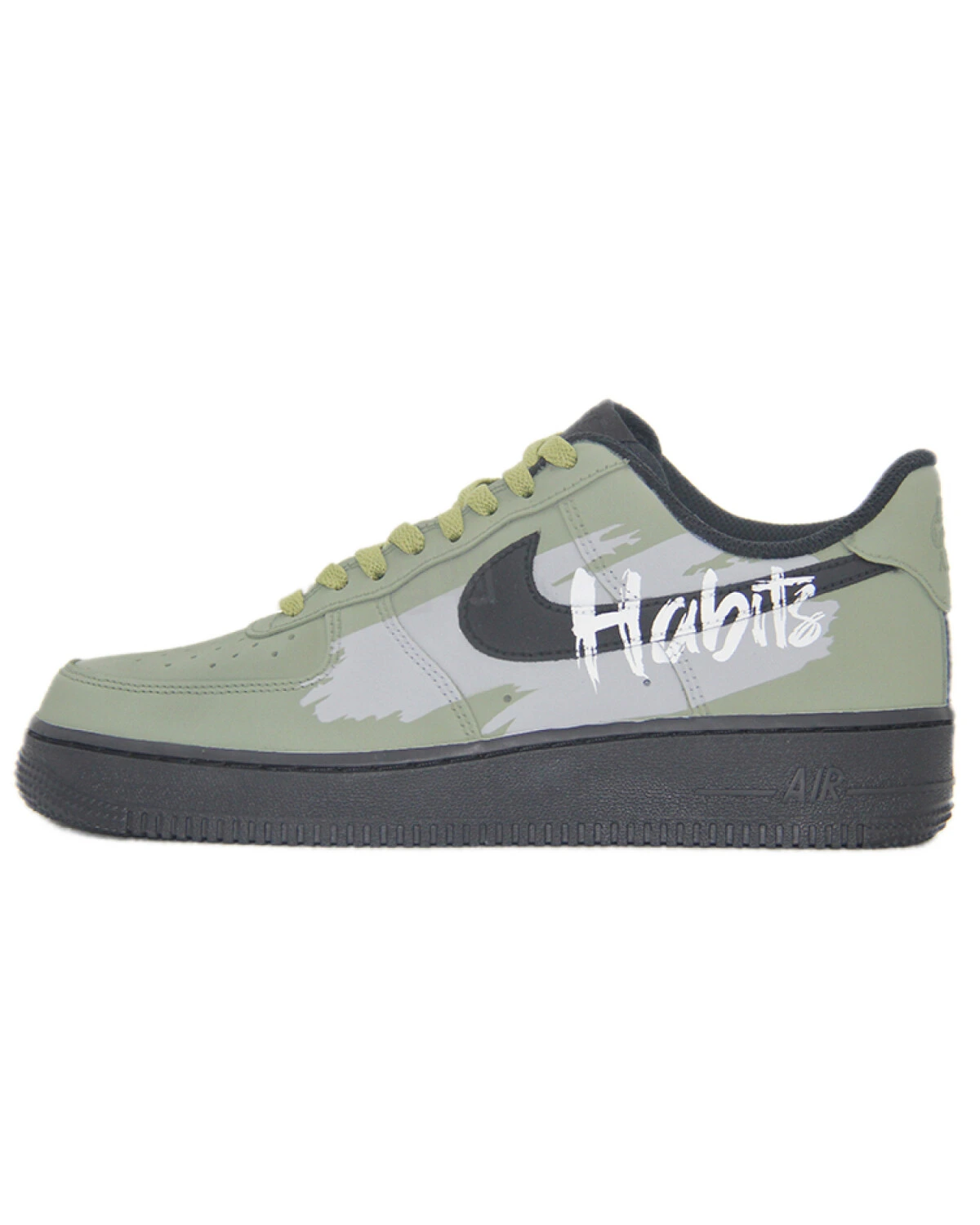 Nike Air Force 1 07 унисекс кроссовки кожаные зеленые картинка