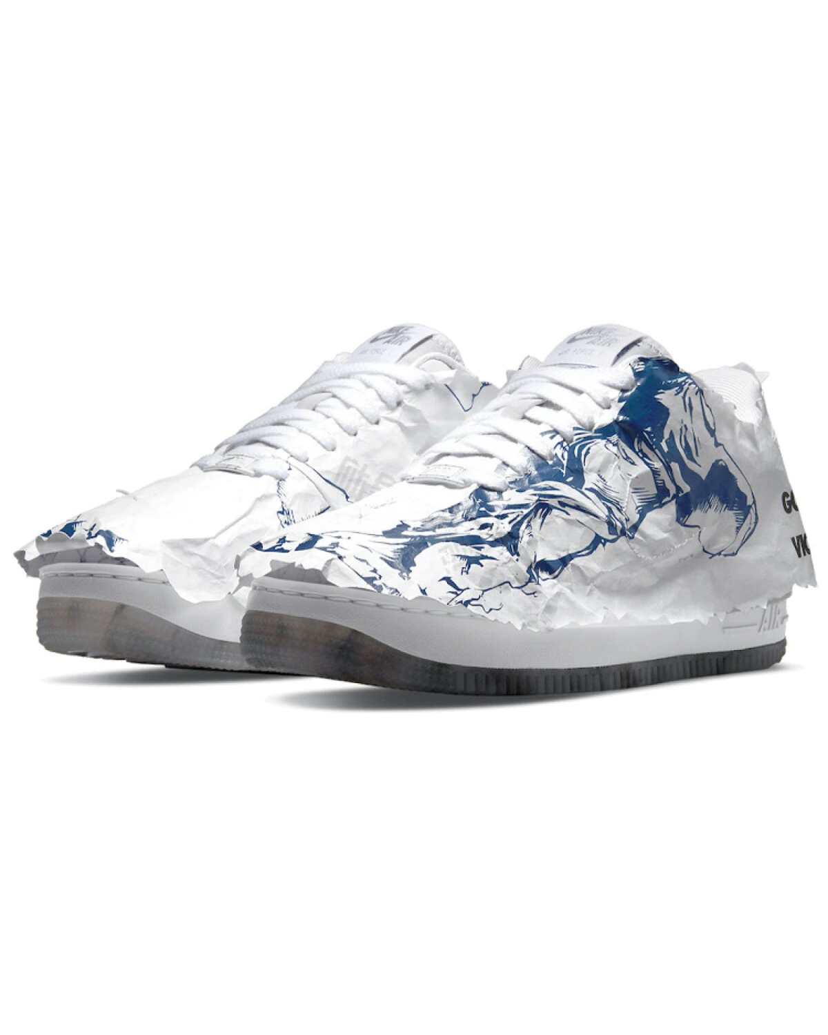 Nike Air Force 1 shadow "Goddess of Victory" женские кроссовки бело-голубые картинка