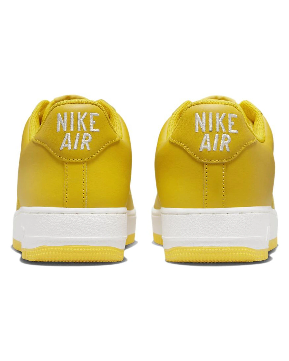 Nike Air Force 1 унисекс кроссовки кожаные жёлтые для скейтбординга картинка